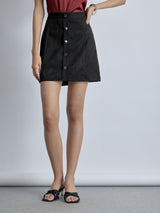 Black Suede Mini Skirt