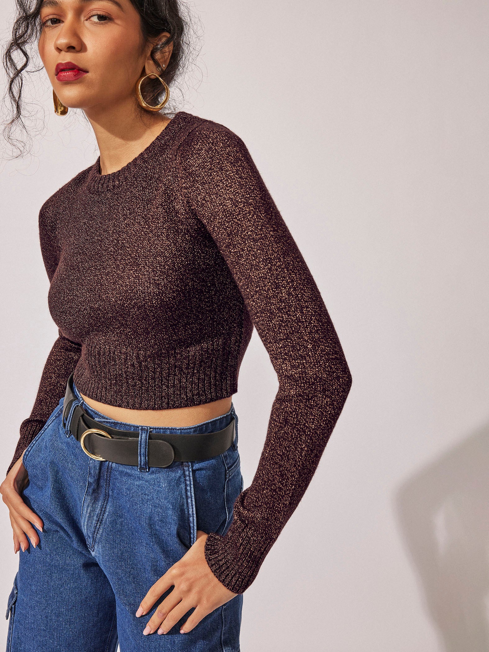 Coffee Turtle Neck Jumper