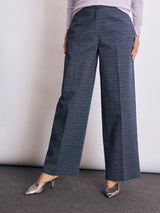 Royal Blue Checked Trousers