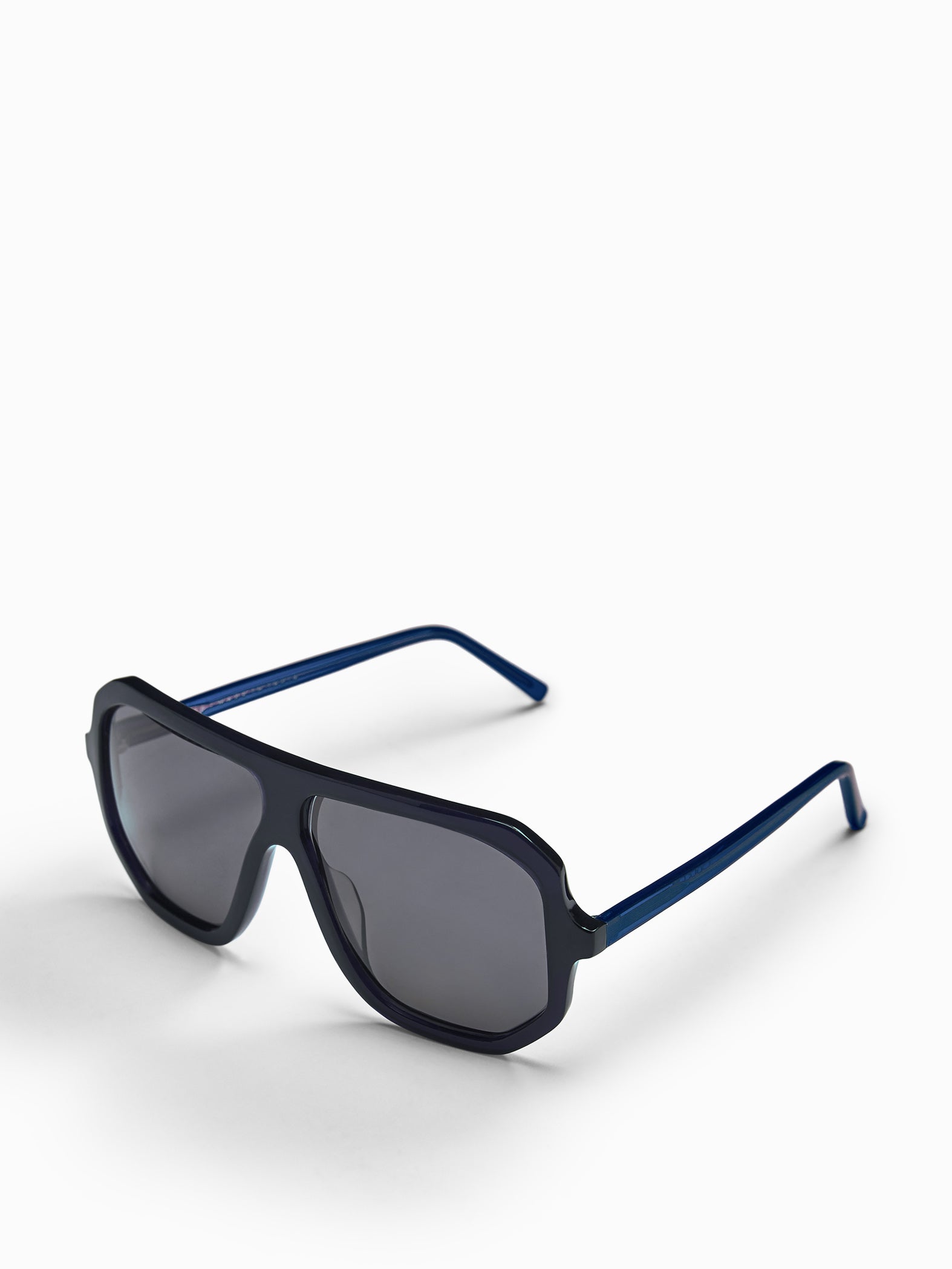 Black Oversized Rectangular Sunglasses