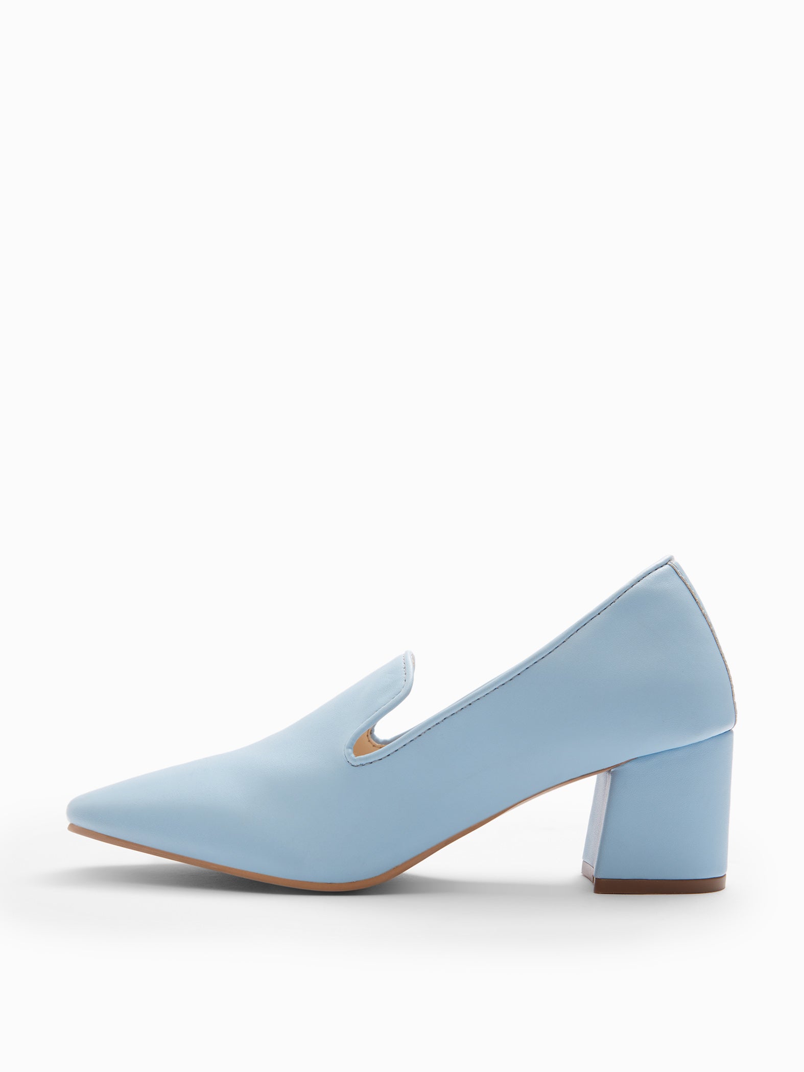 Ice Square Toe Heeled Loafers