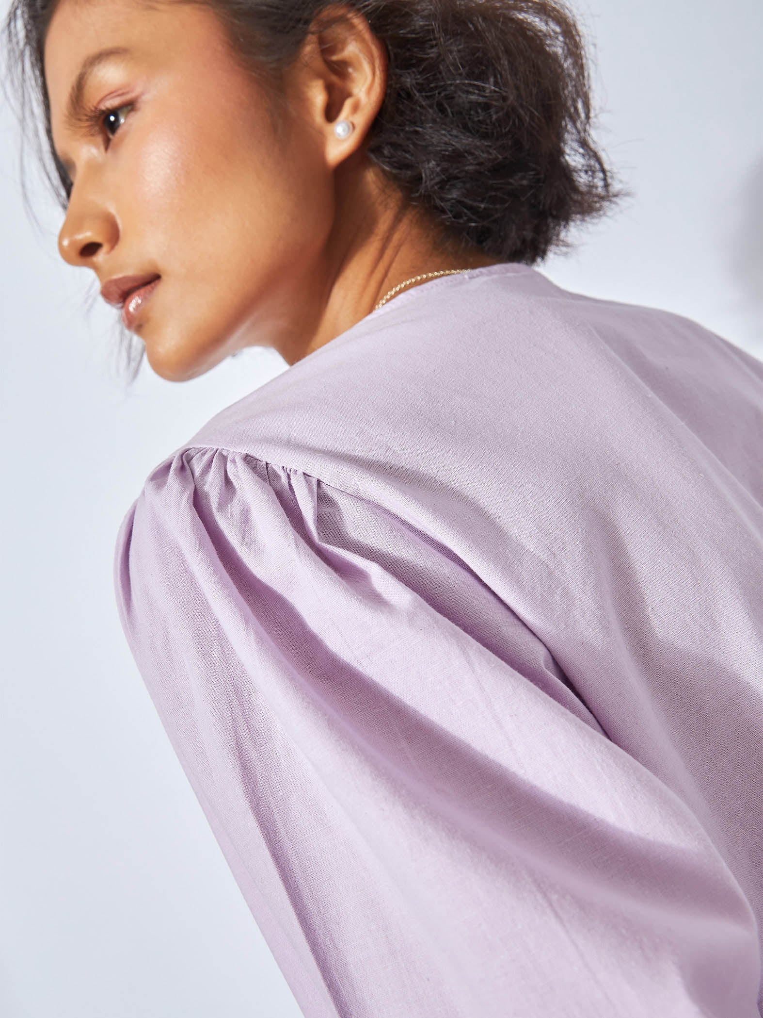 Lilac V Neck Shift Dress