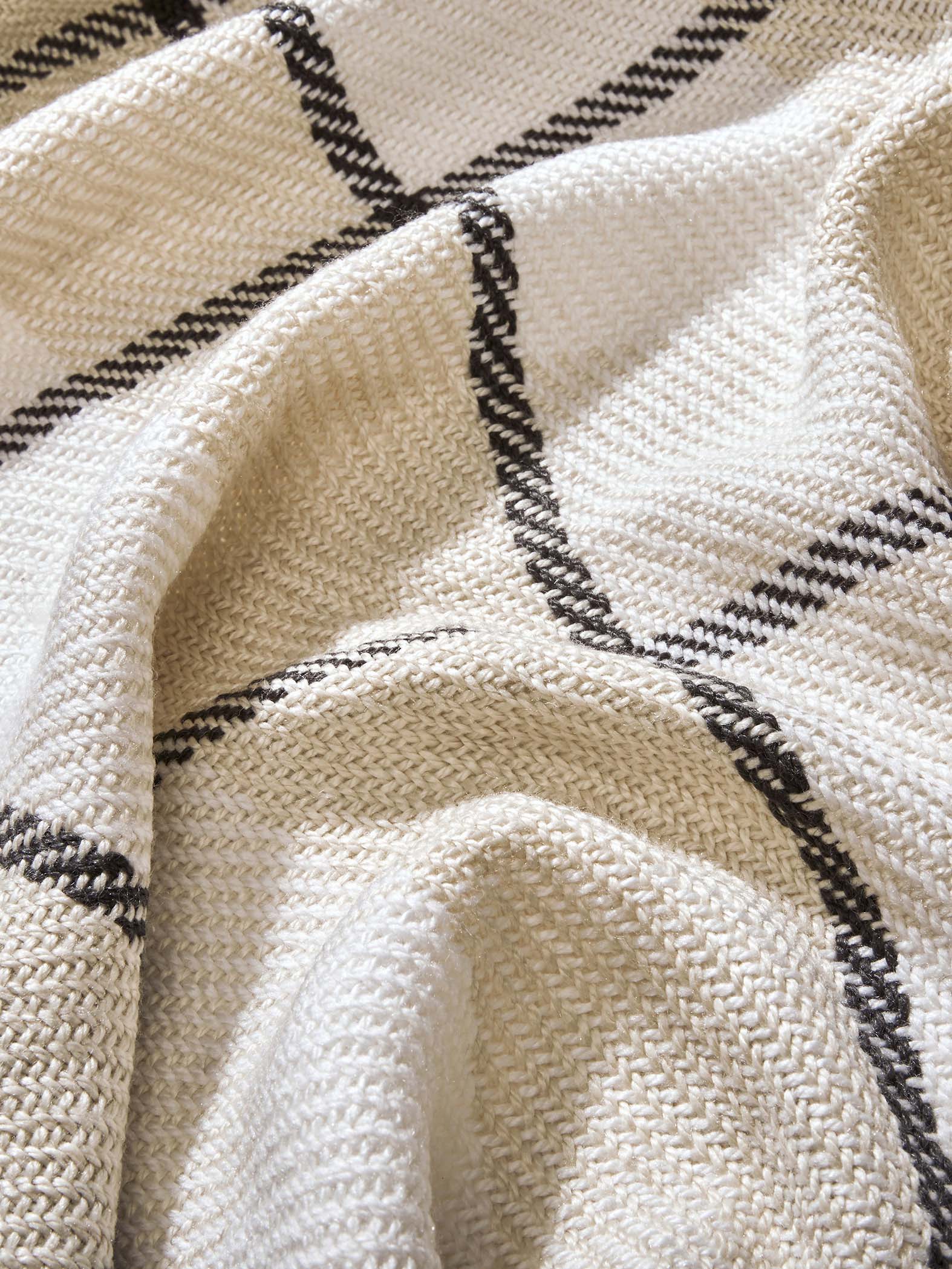 Monochrome Grid Throw