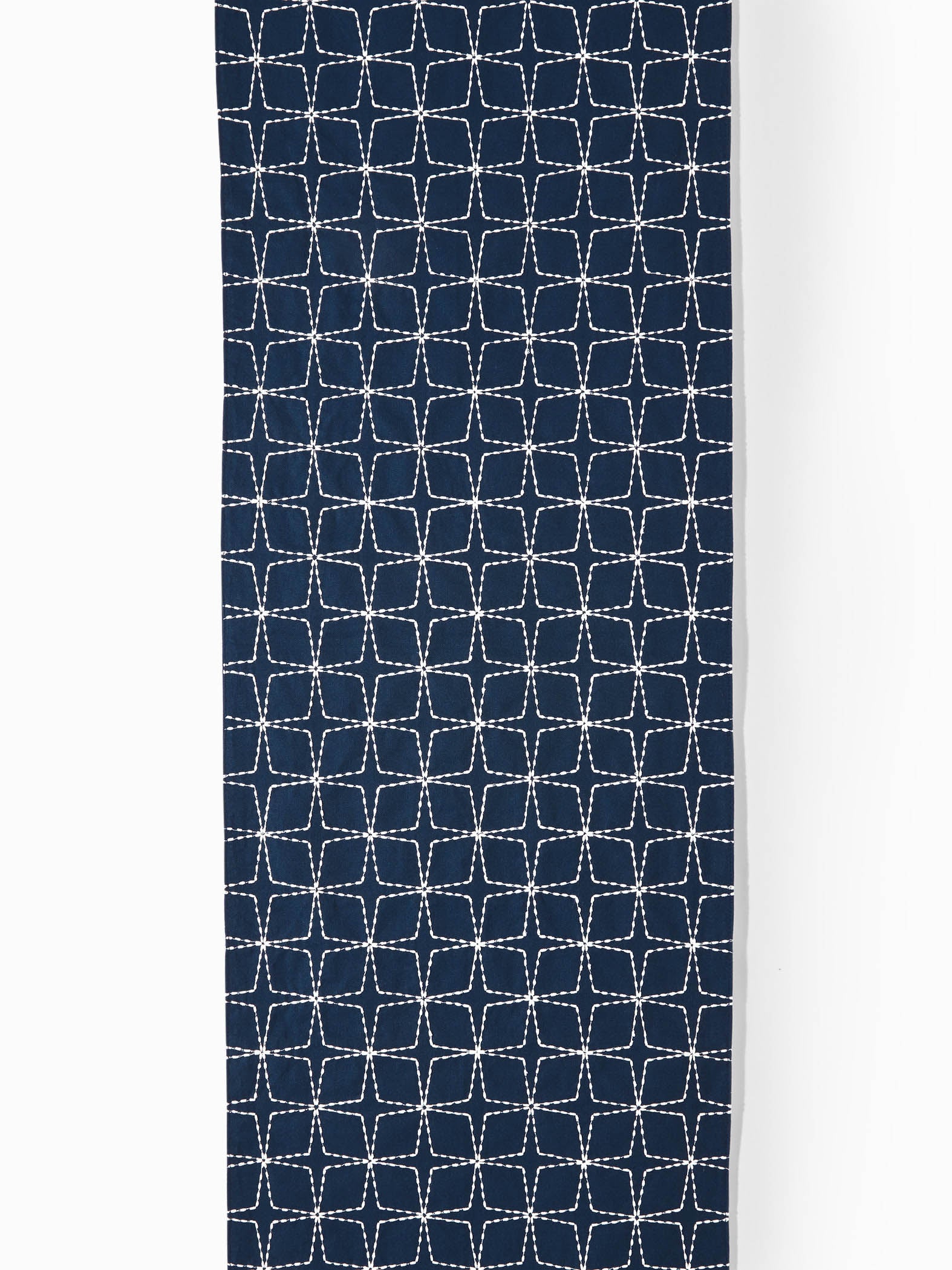 Navy Floral Motif Table Runner
