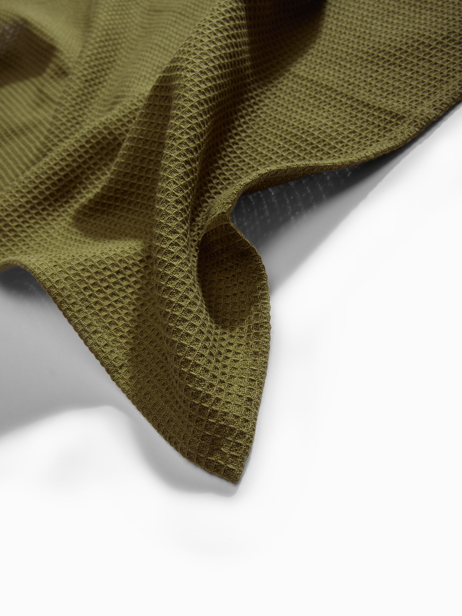 Olive Waffle Hand Towel