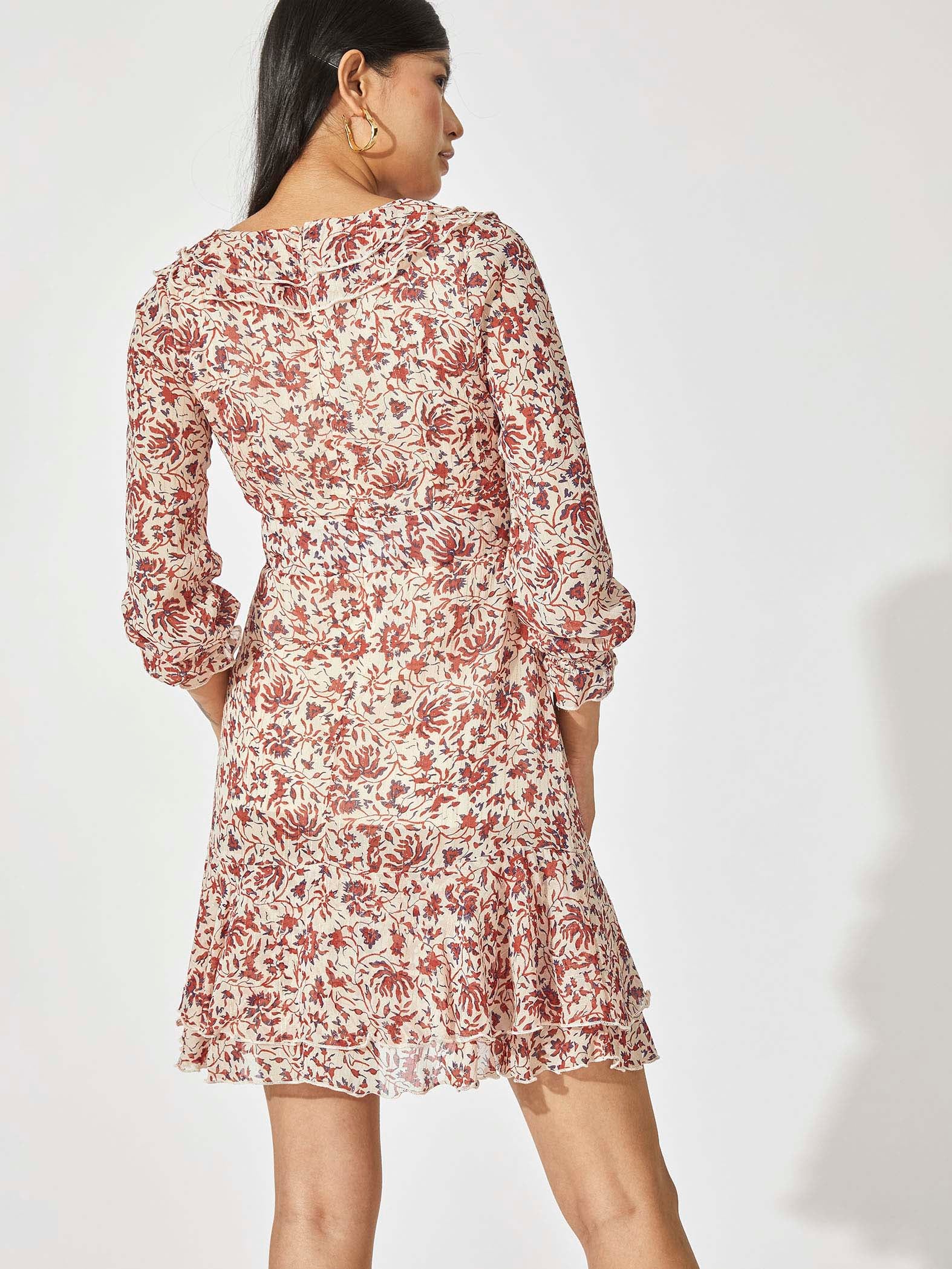 Ruby Floral Ruffle Dress