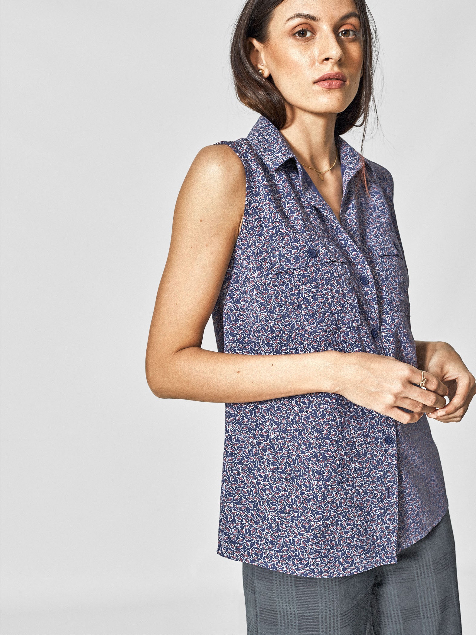 Spruce Blue Printed Shirt