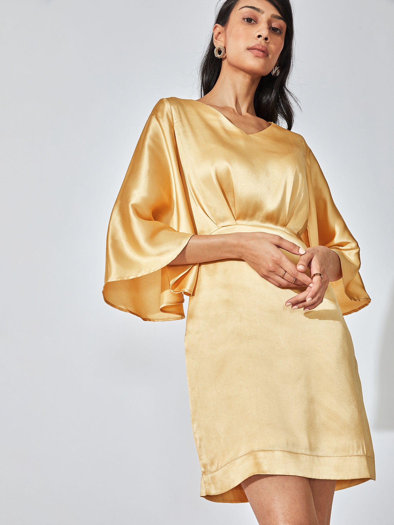 Sunflower Satin Mini Dress