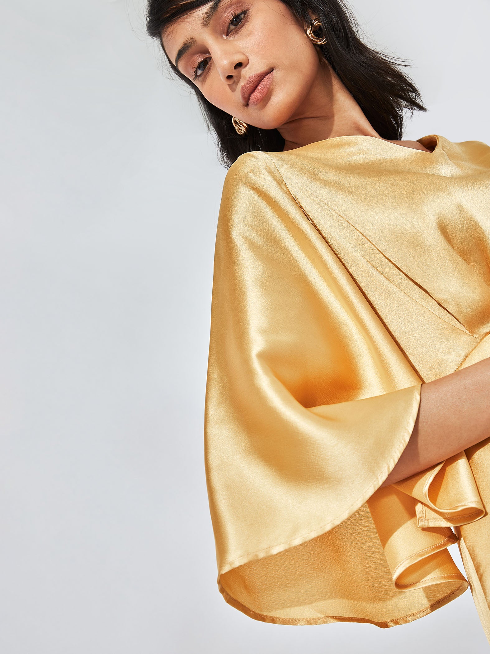 Sunflower Satin Mini Dress