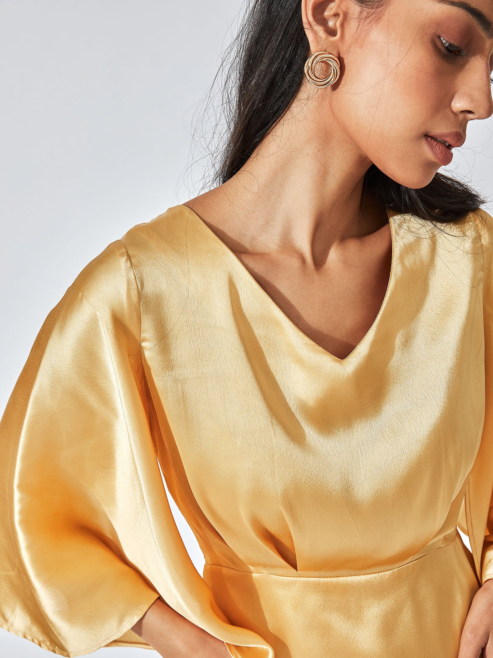 Sunflower Satin Mini Dress