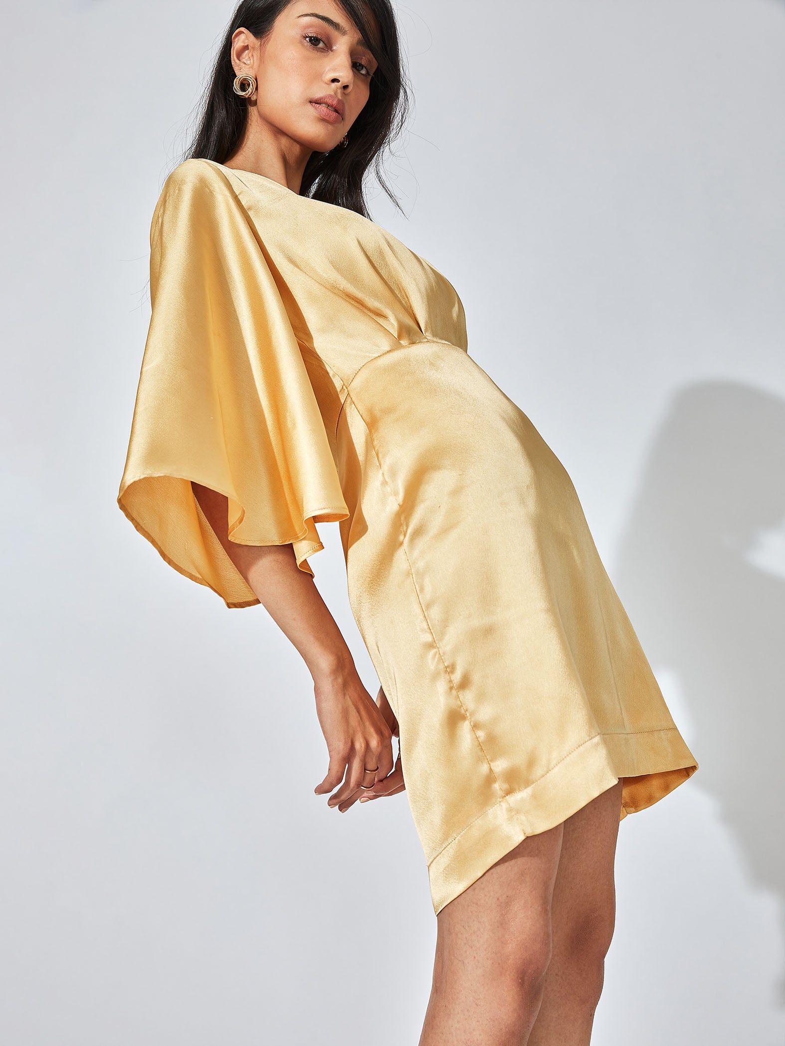 Sunflower Satin Mini Dress