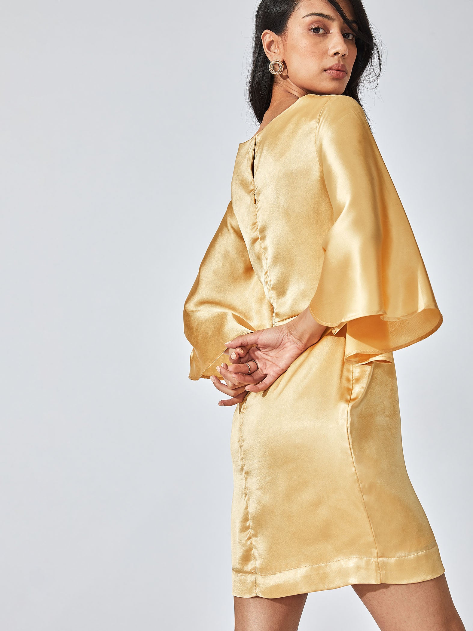 Sunflower Satin Mini Dress