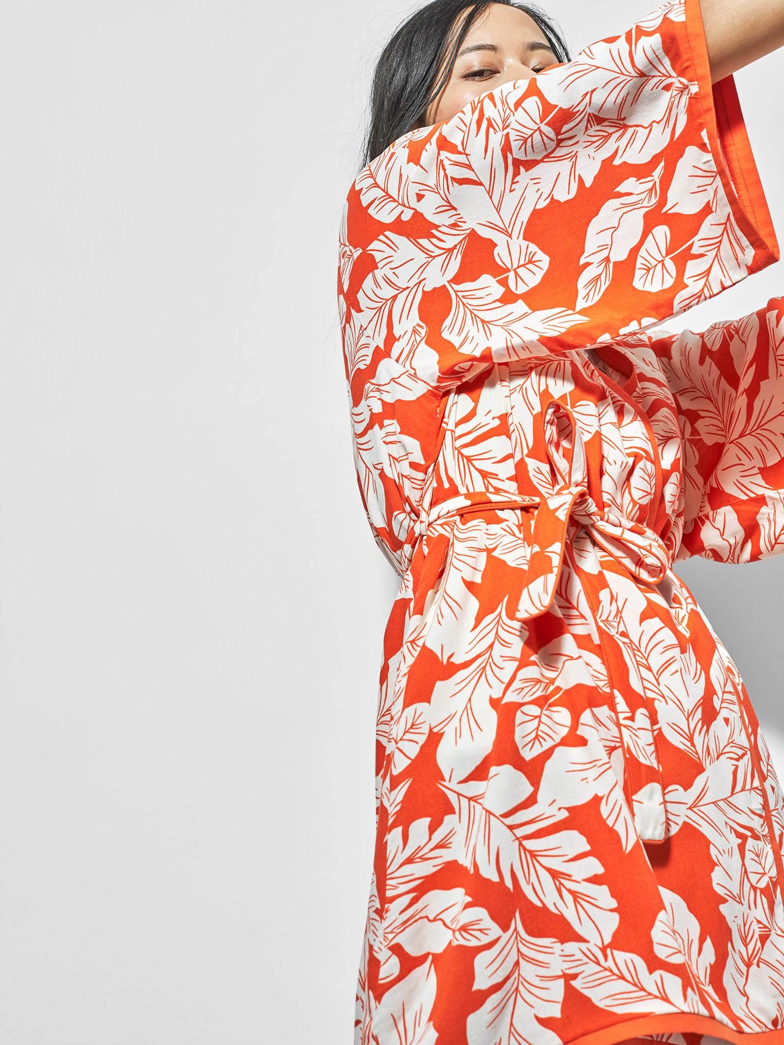 Tangerine Printed Sleep Robe