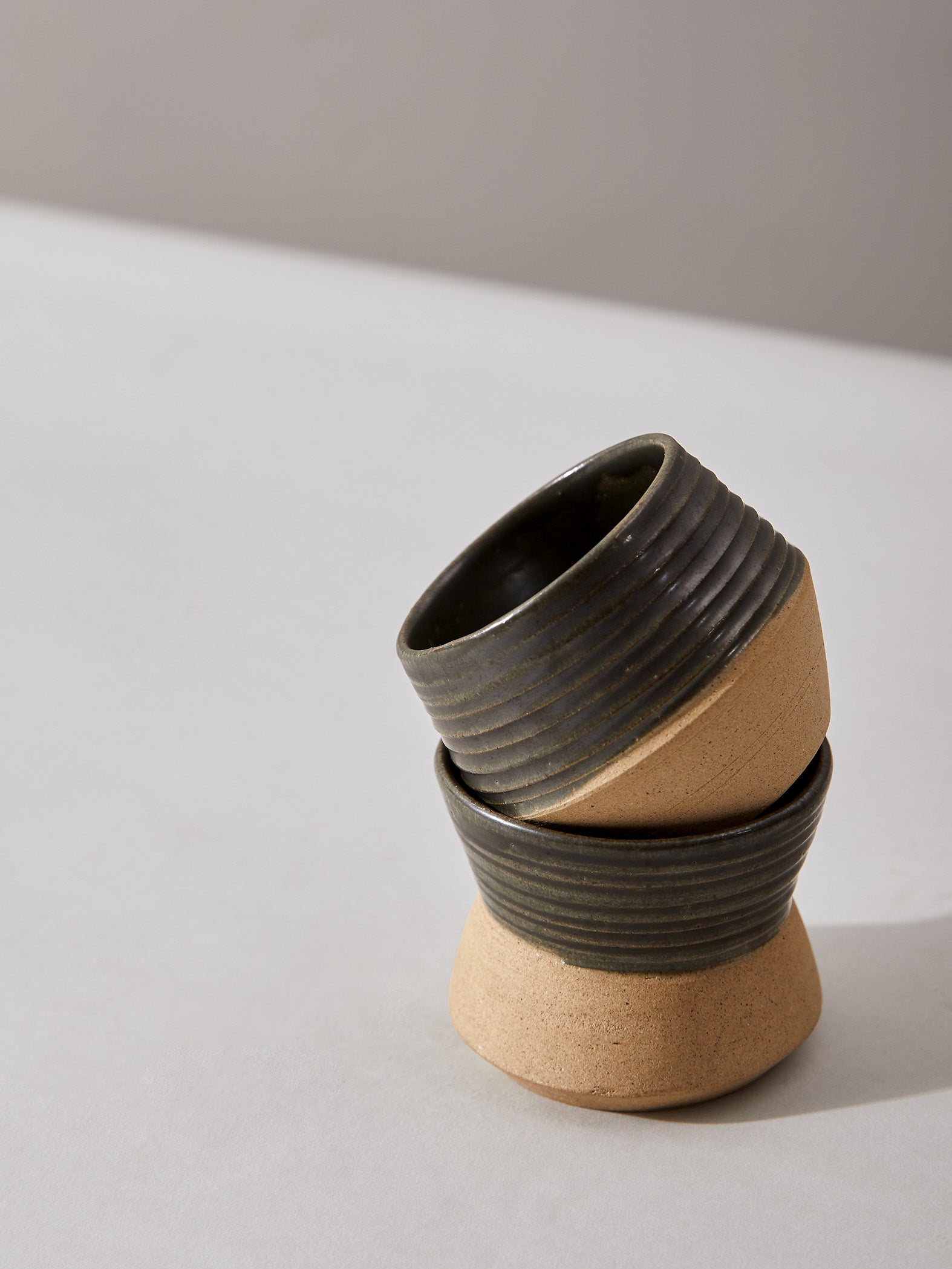 Charcoal & Beige Condiment Bowl Set