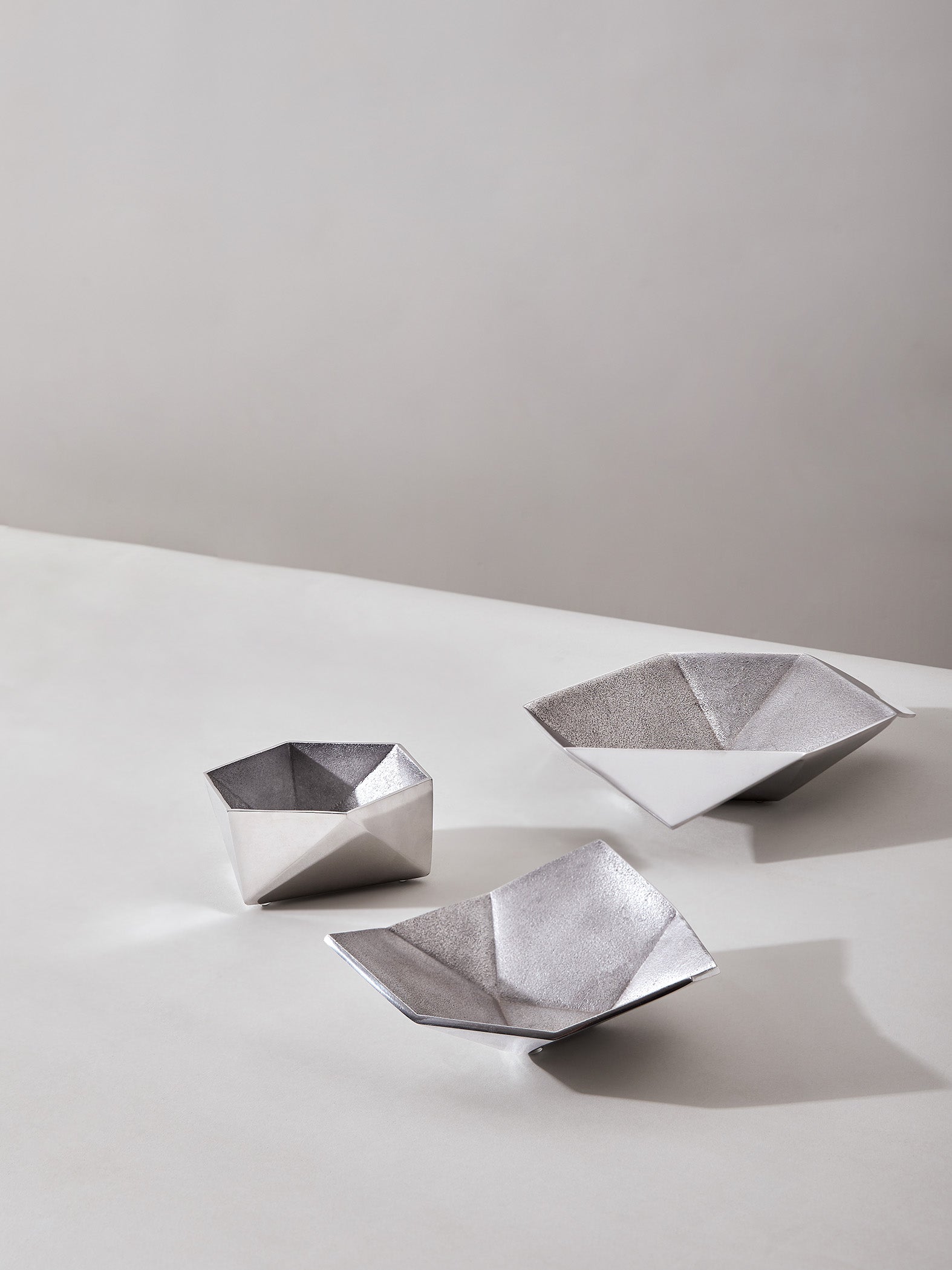 Silver Origami Bowl Large