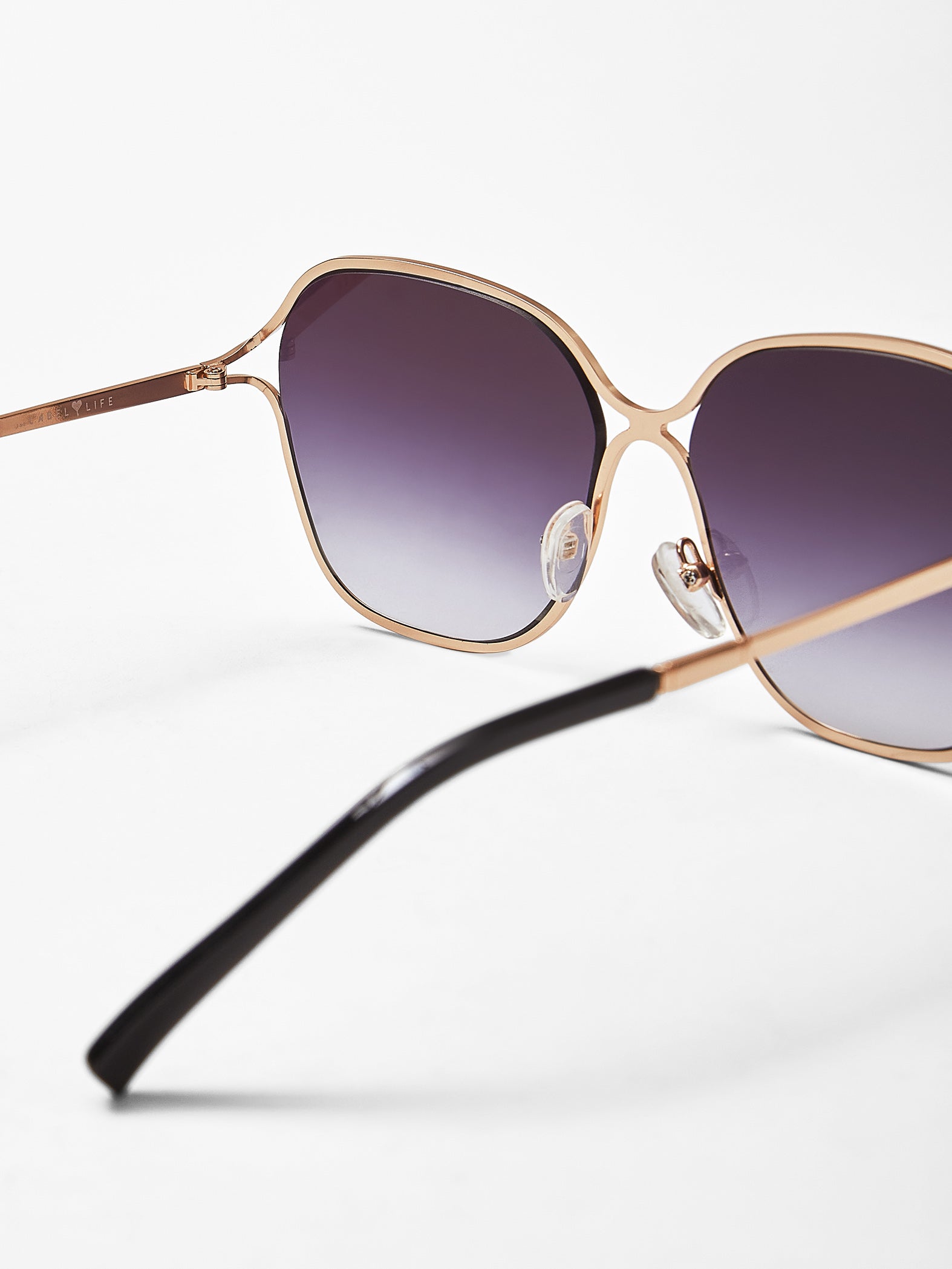 Purple Metallic Frame Sunglasses