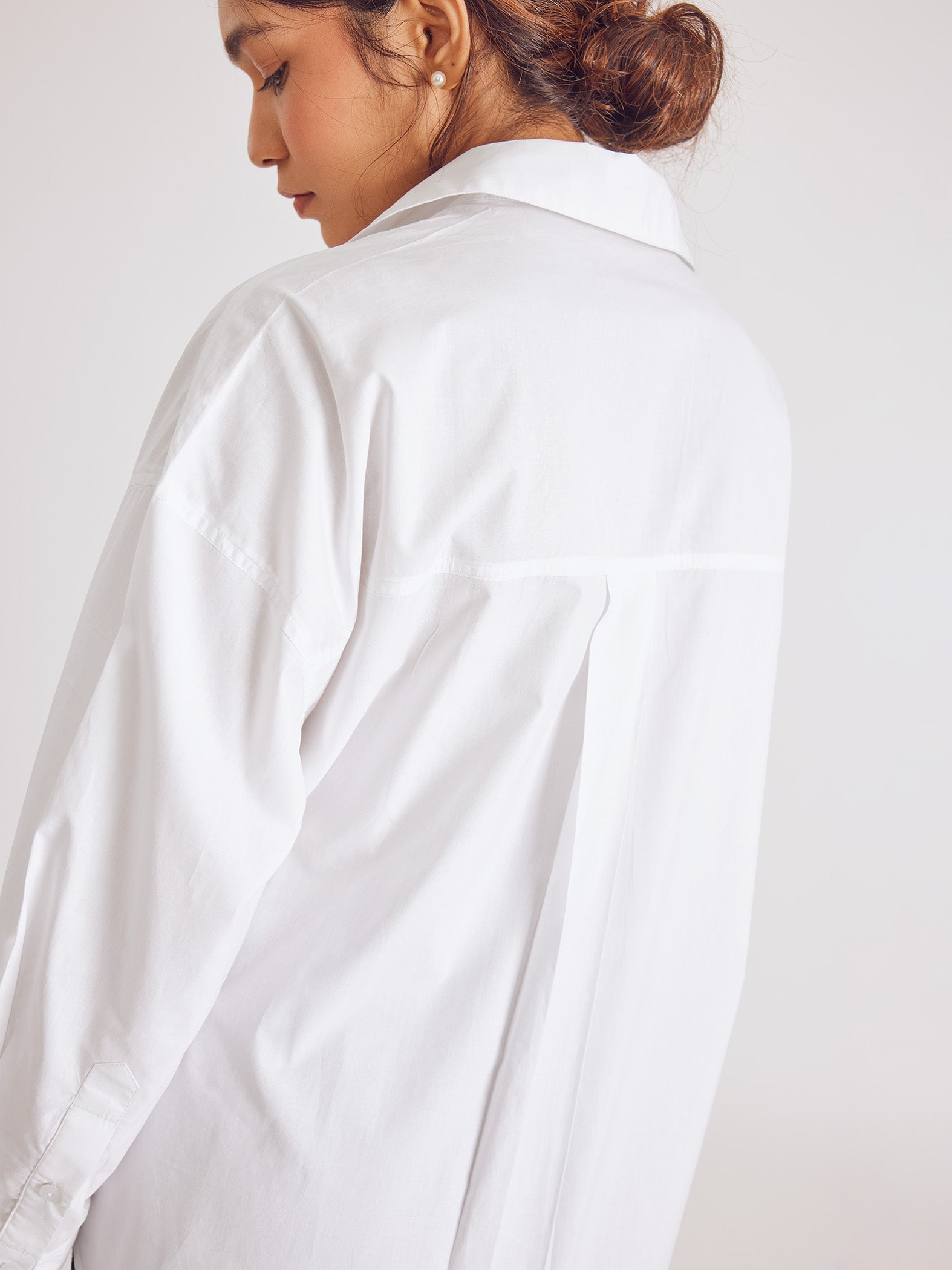 White Monogram Key Print Shirt