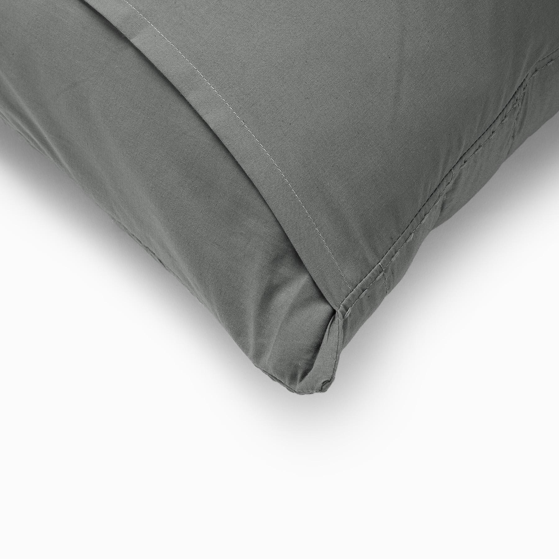 Charcoal Grid Quilted Shams