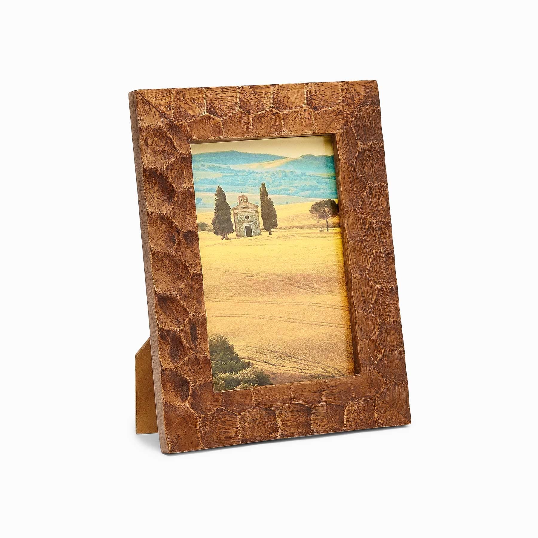 Wooden Geo Textured Photo Frame Small