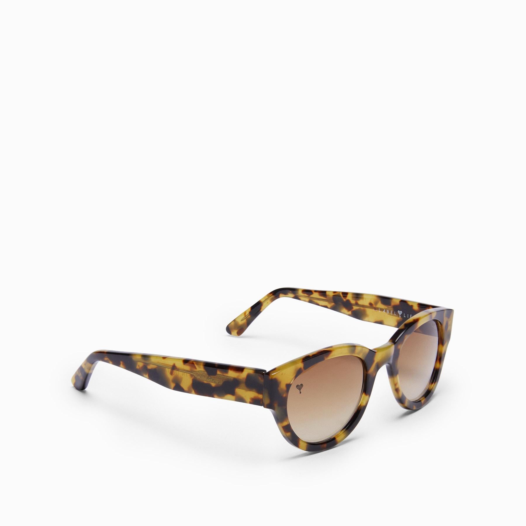 Light Tortoise Shell Oval Sunglasses