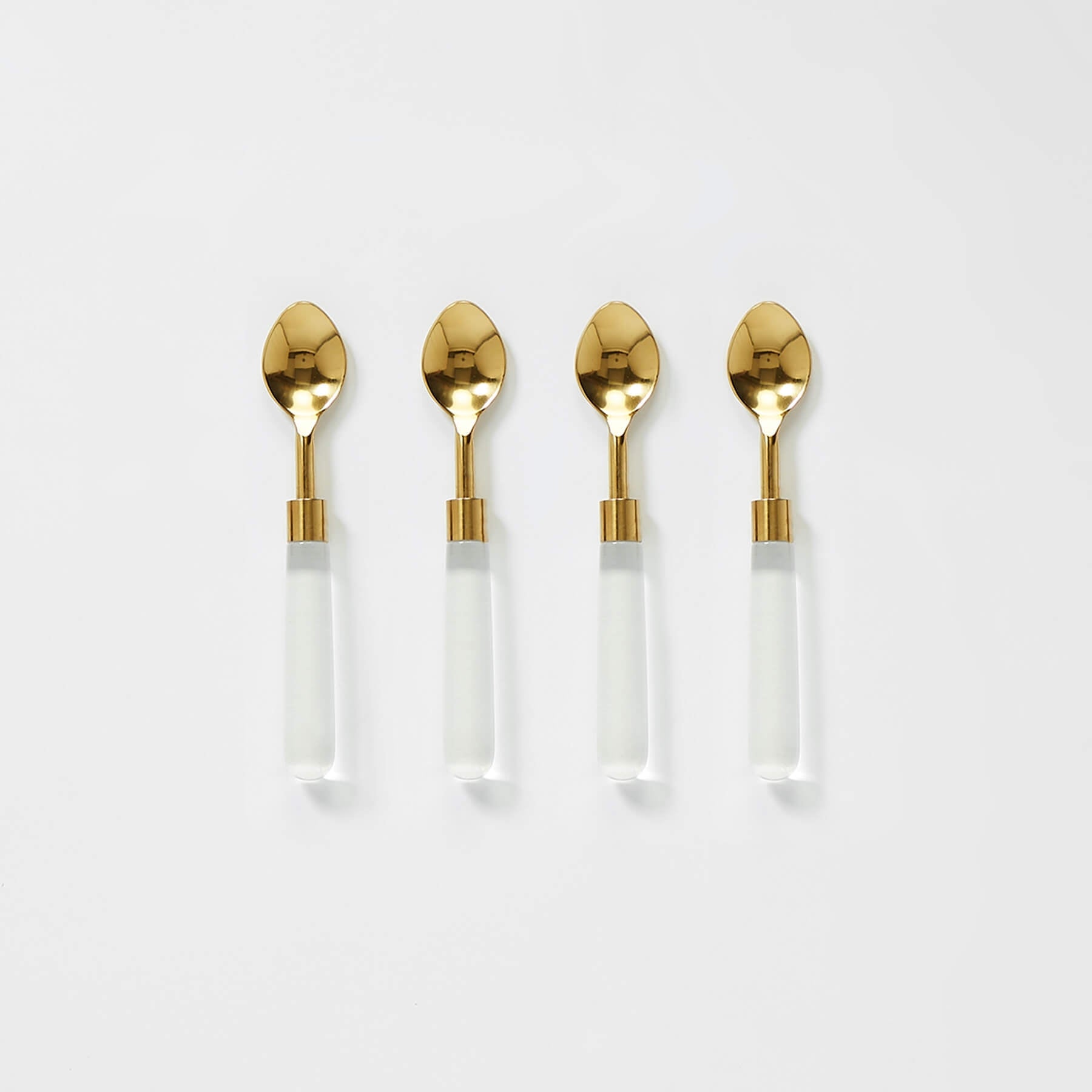 Acrylic & Gold Dessert Spoons