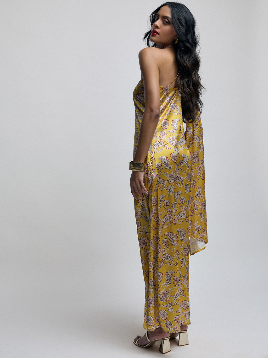 Amber Paisley One Shoulder Dress