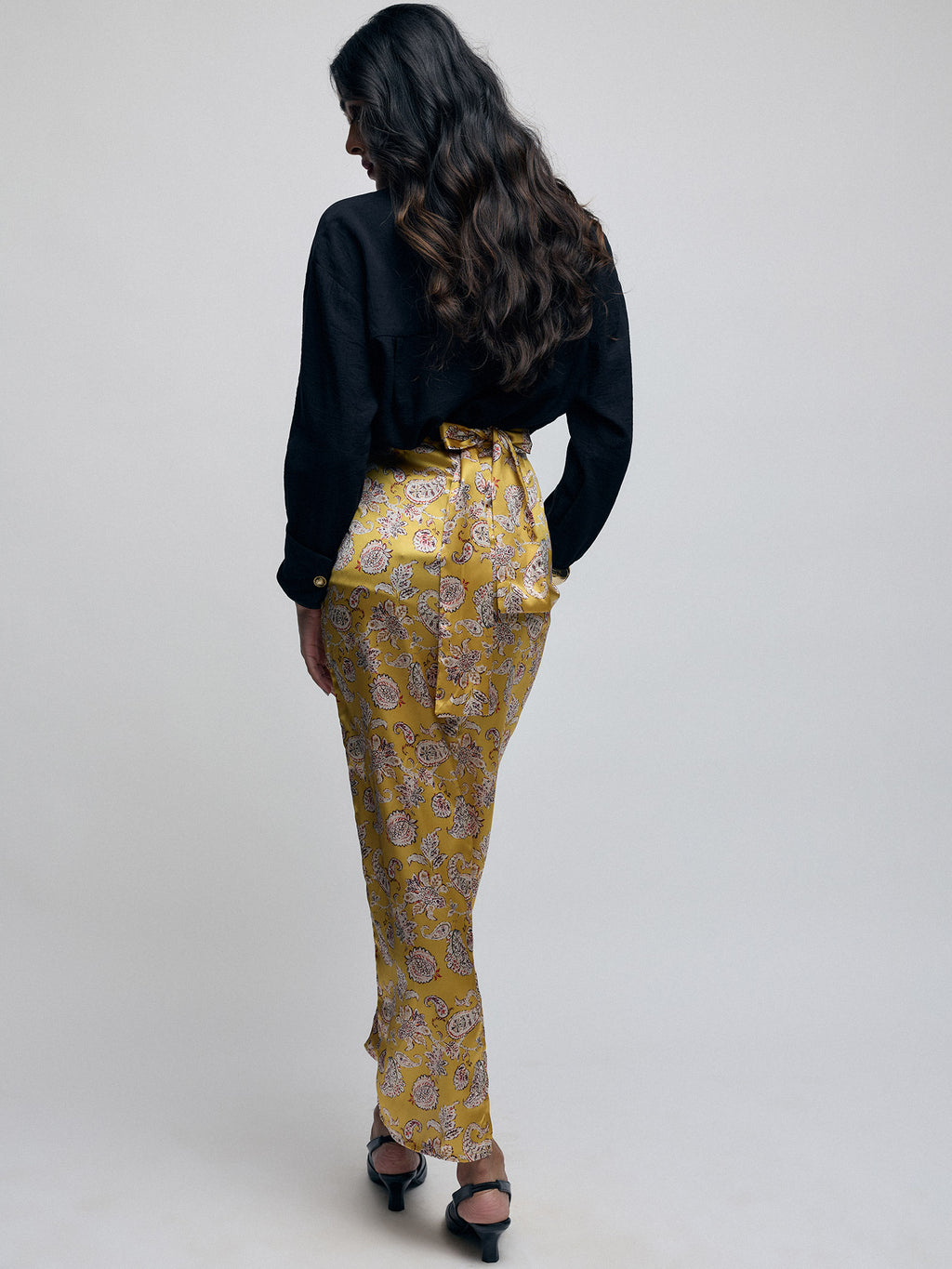 Amber Paisley Twist Wrap Skirt