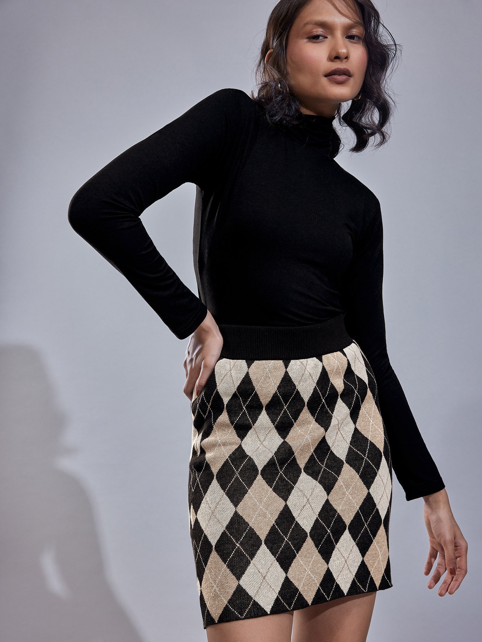 Argyle Pencil Skirt