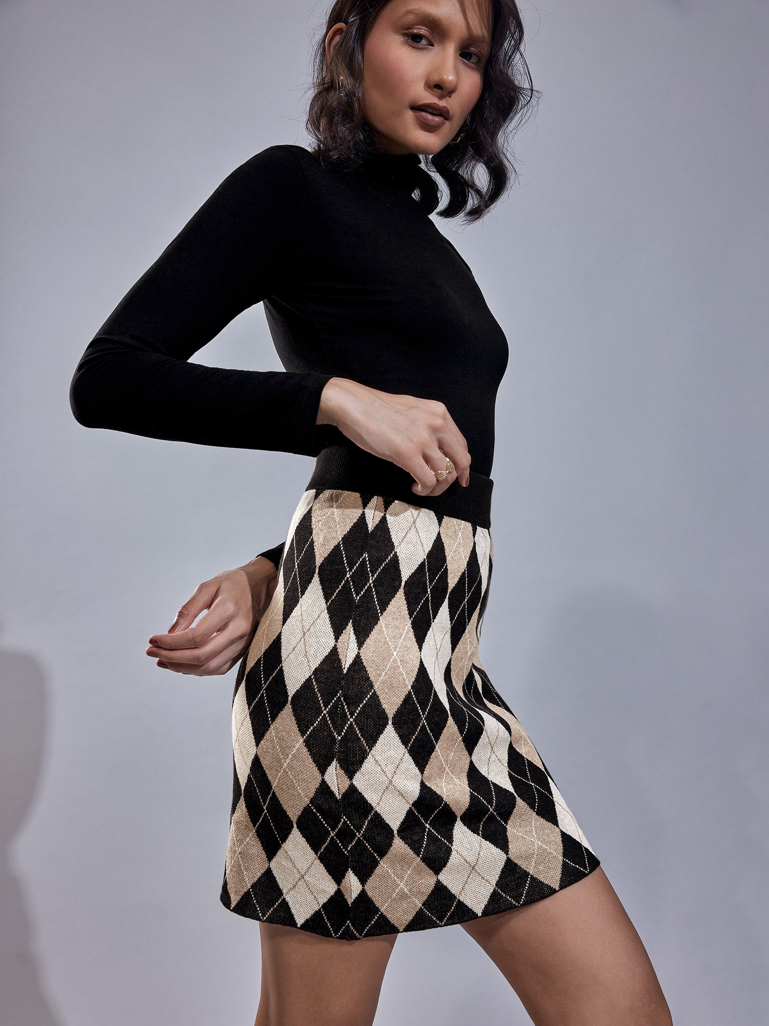 Argyle Pencil Skirt