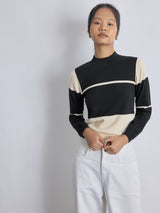 Black Colourblock Jumper