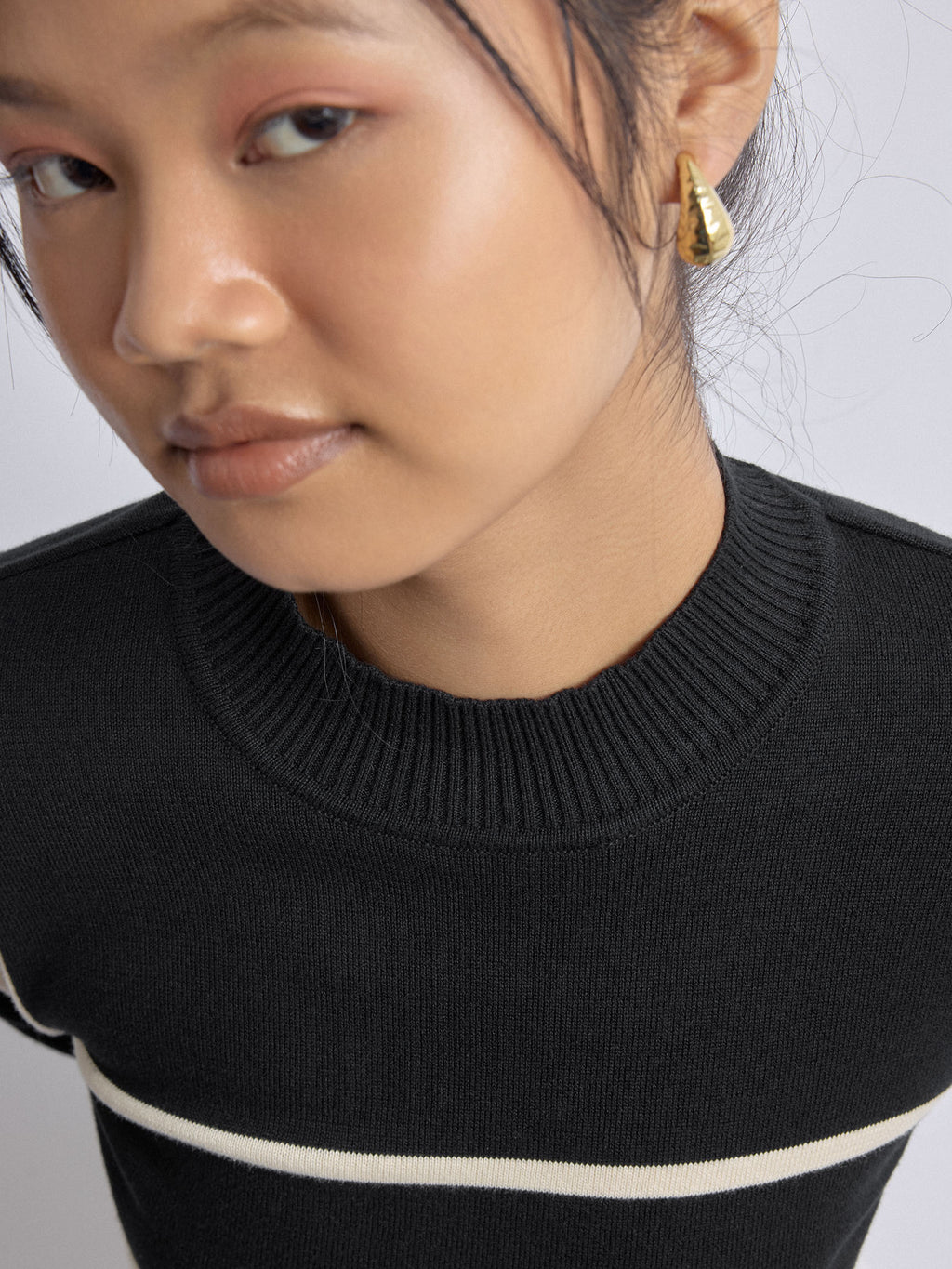 Black Colourblock Jumper