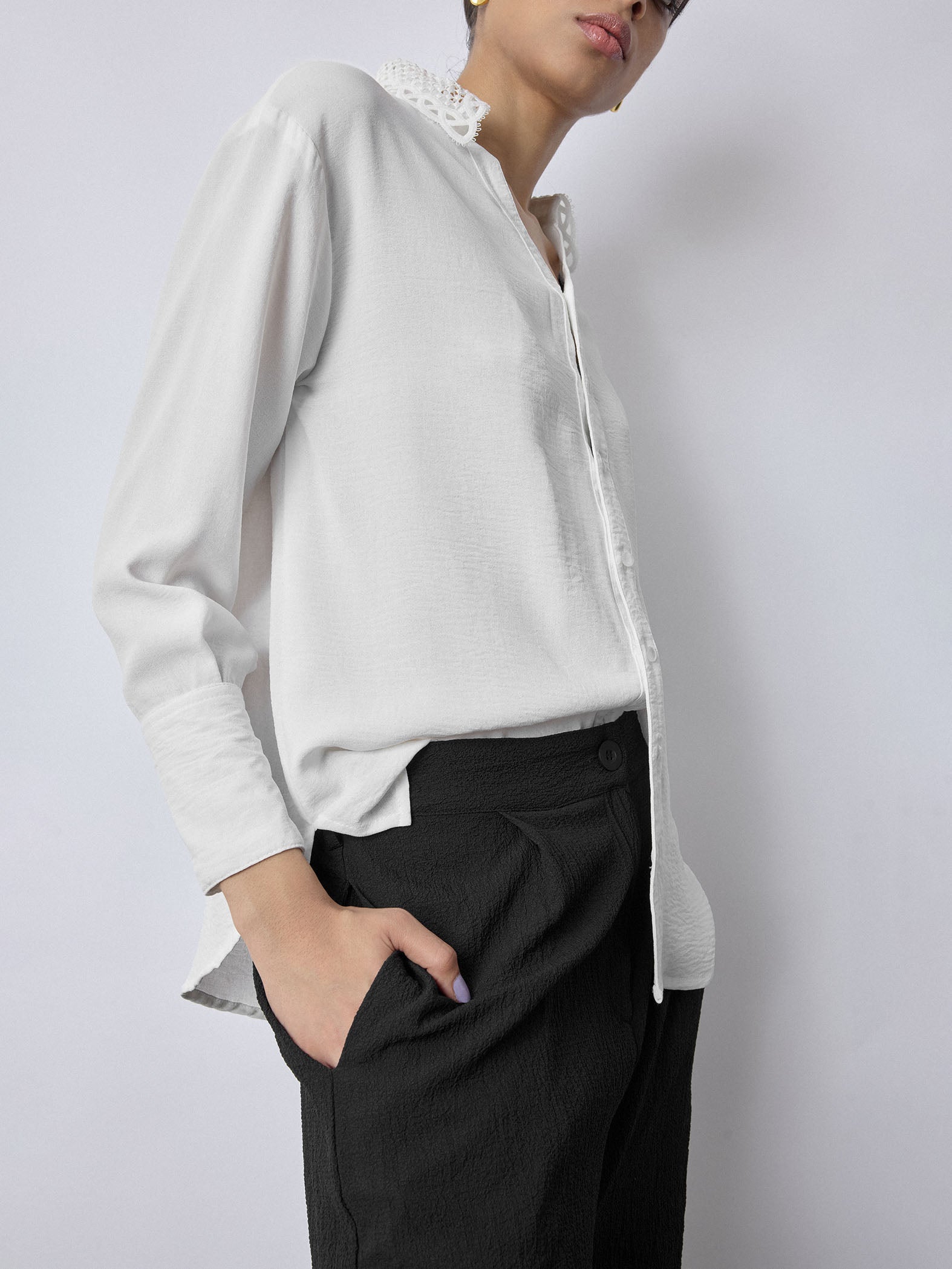 Black Pleated Flare Pants