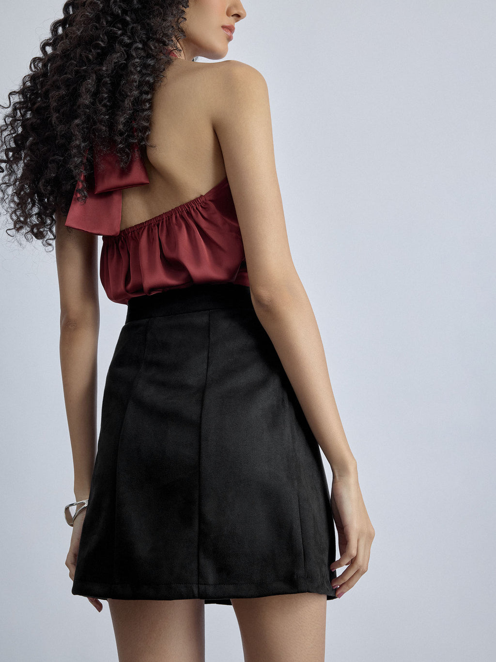 Black Suede Mini Skirt