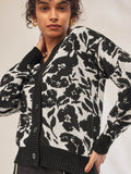 Black & White Jacquard Knit Sweater