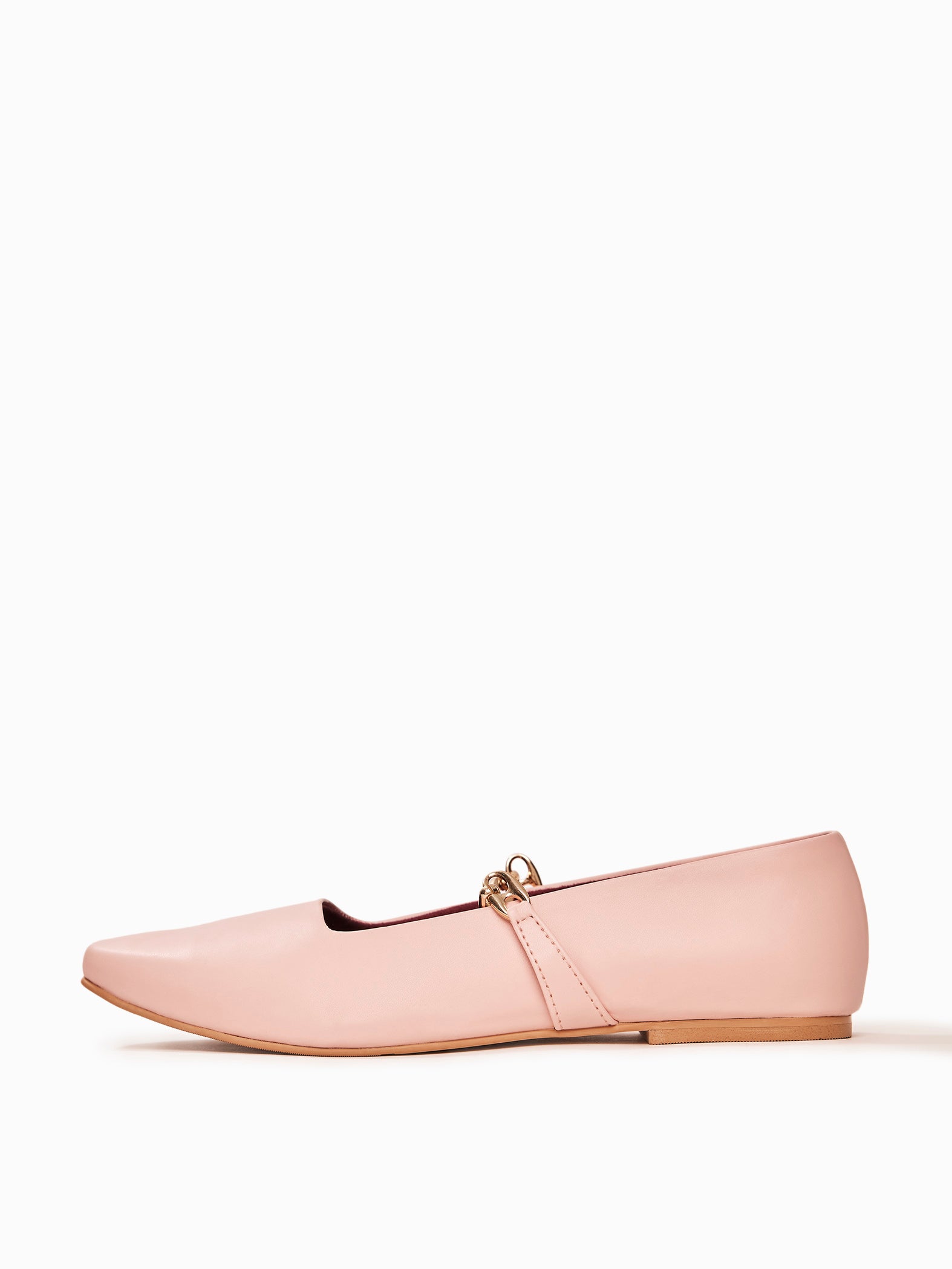 Blush Gold Chain Ballet Flats