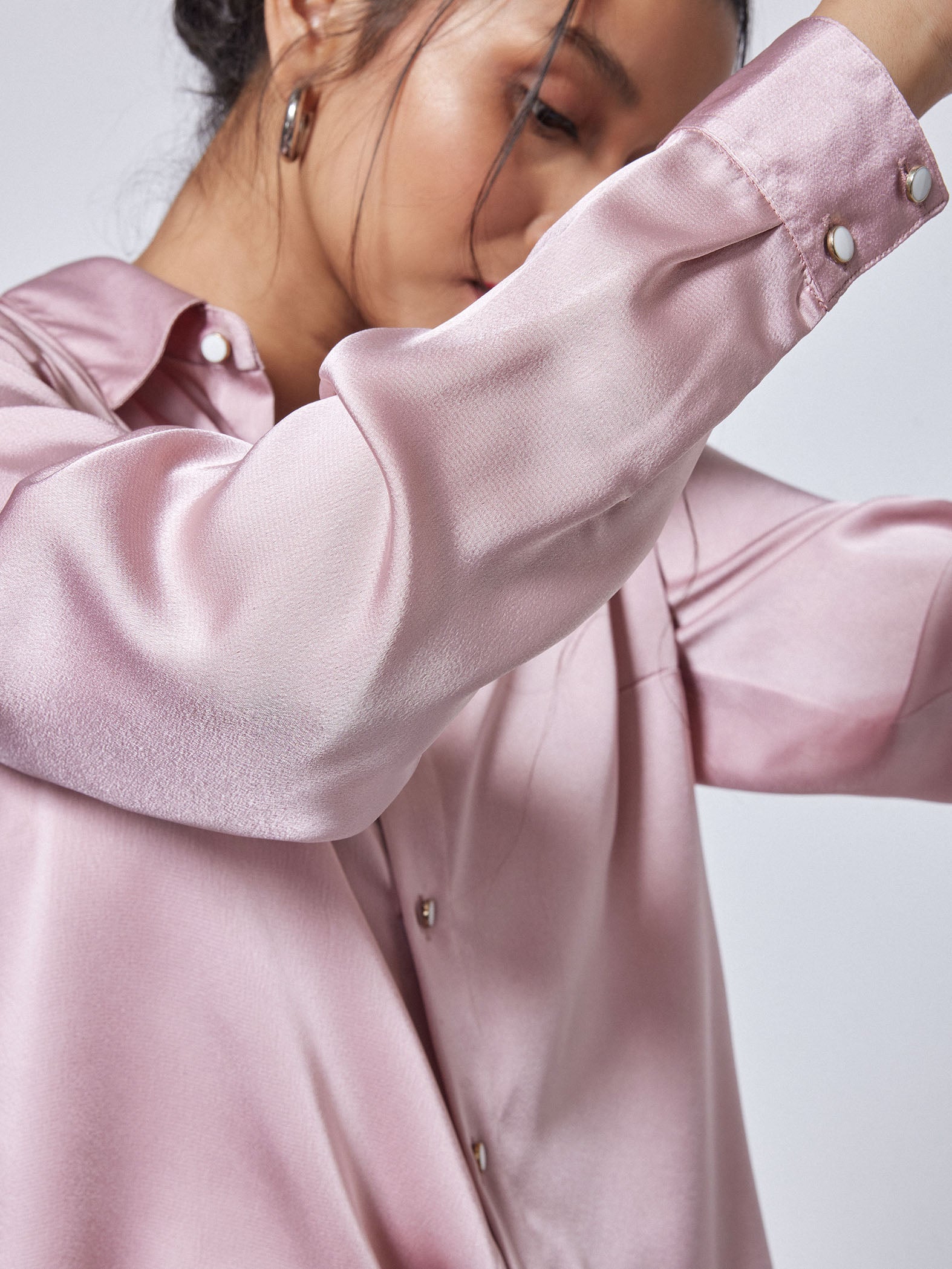 Blush Satin Shirt