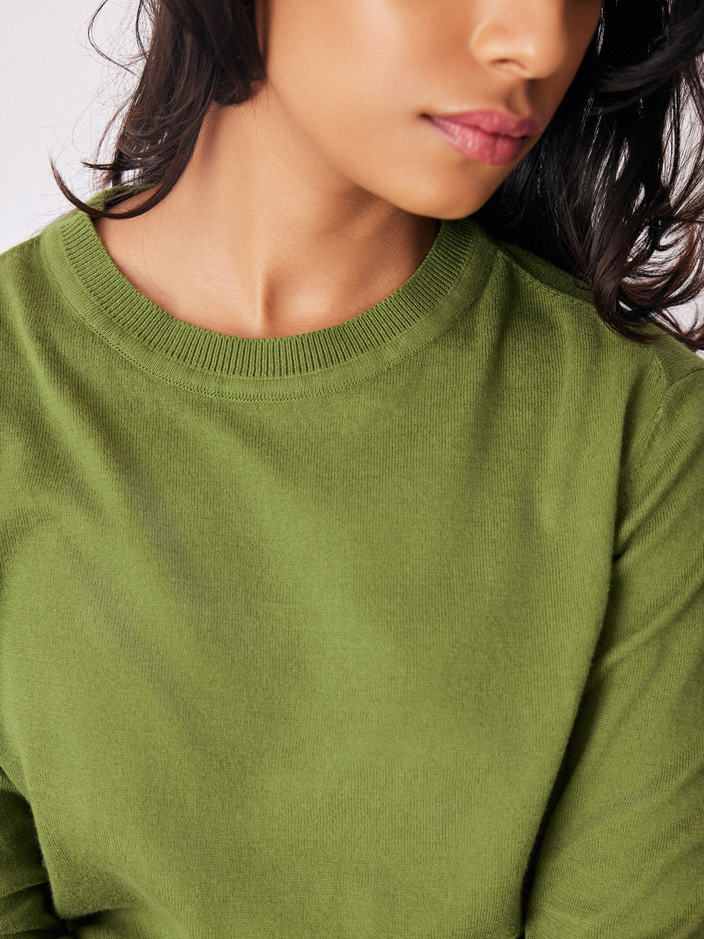 Chartreuse Buttoned Cuff Knit Top