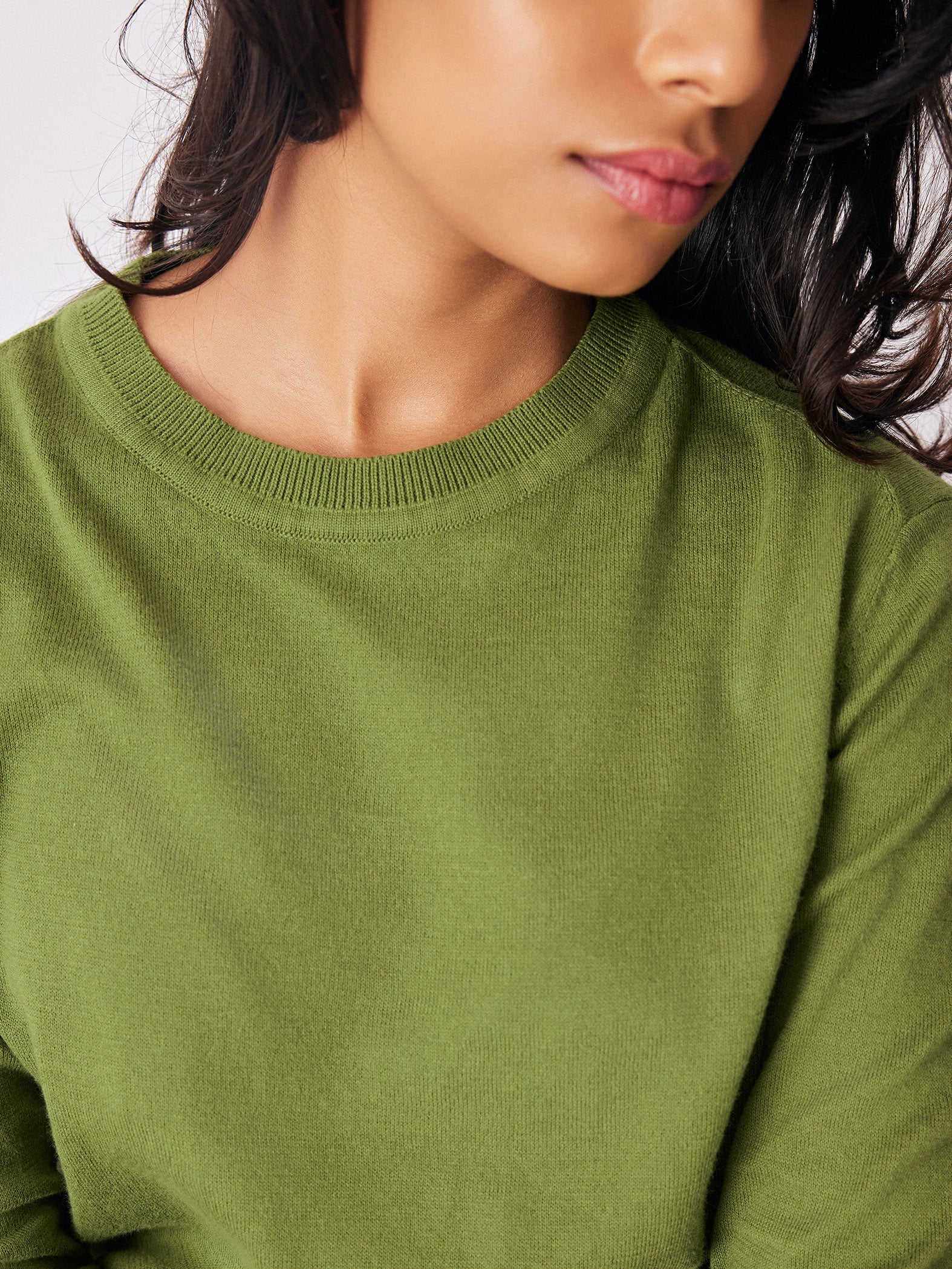 Chartreuse Buttoned Cuff Knit Top