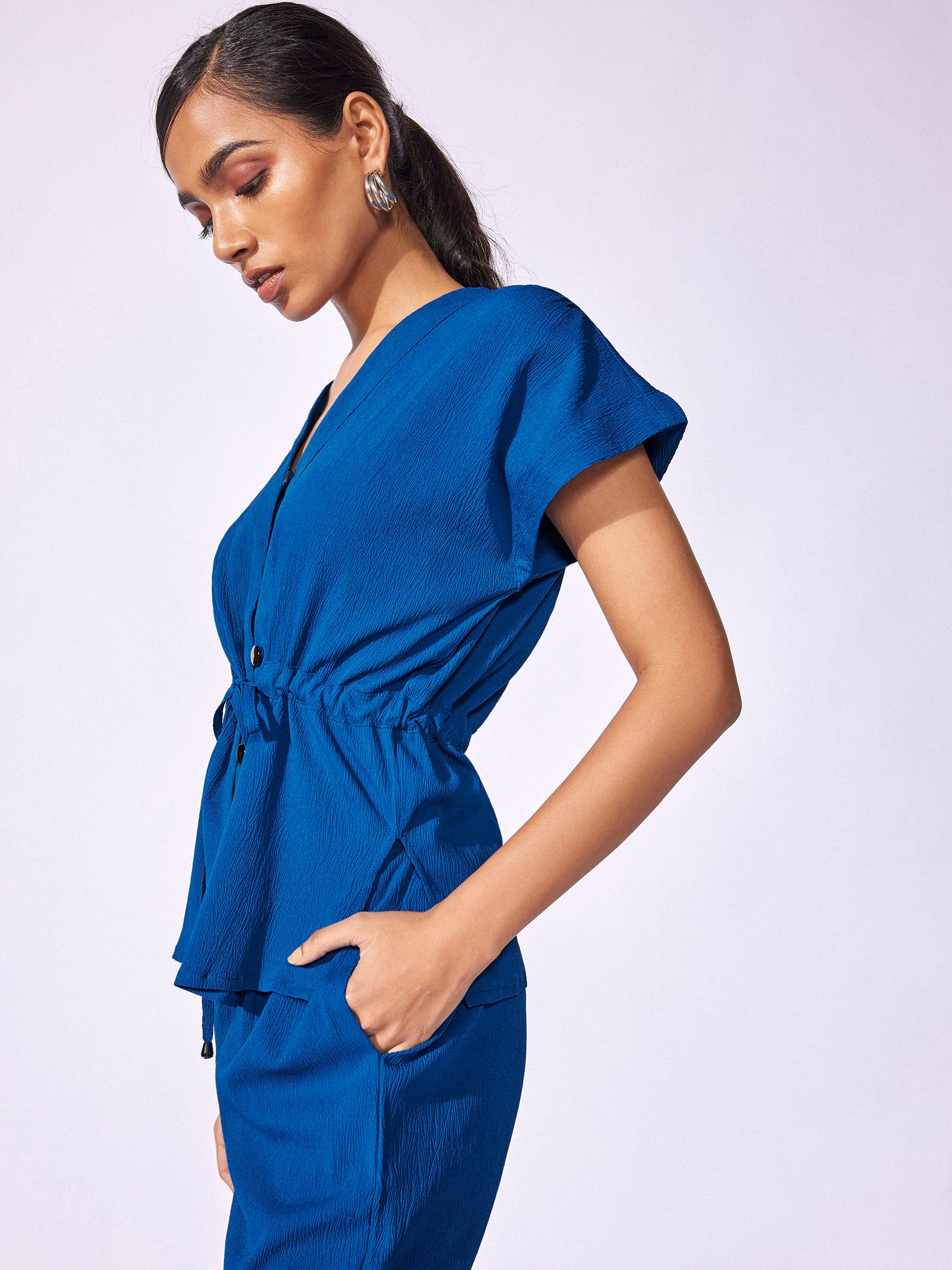 Cobalt Extended Shoulder Top