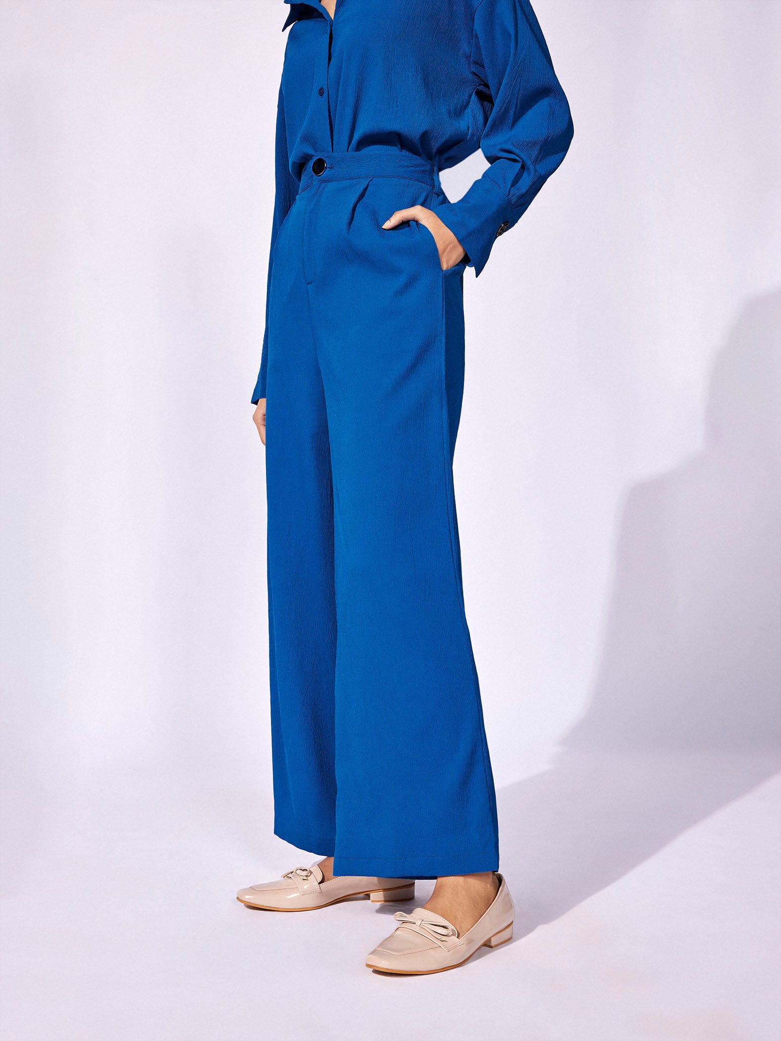 Cobalt Wide Leg Pants