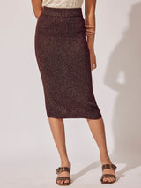Coffee Straight Fit Skirt