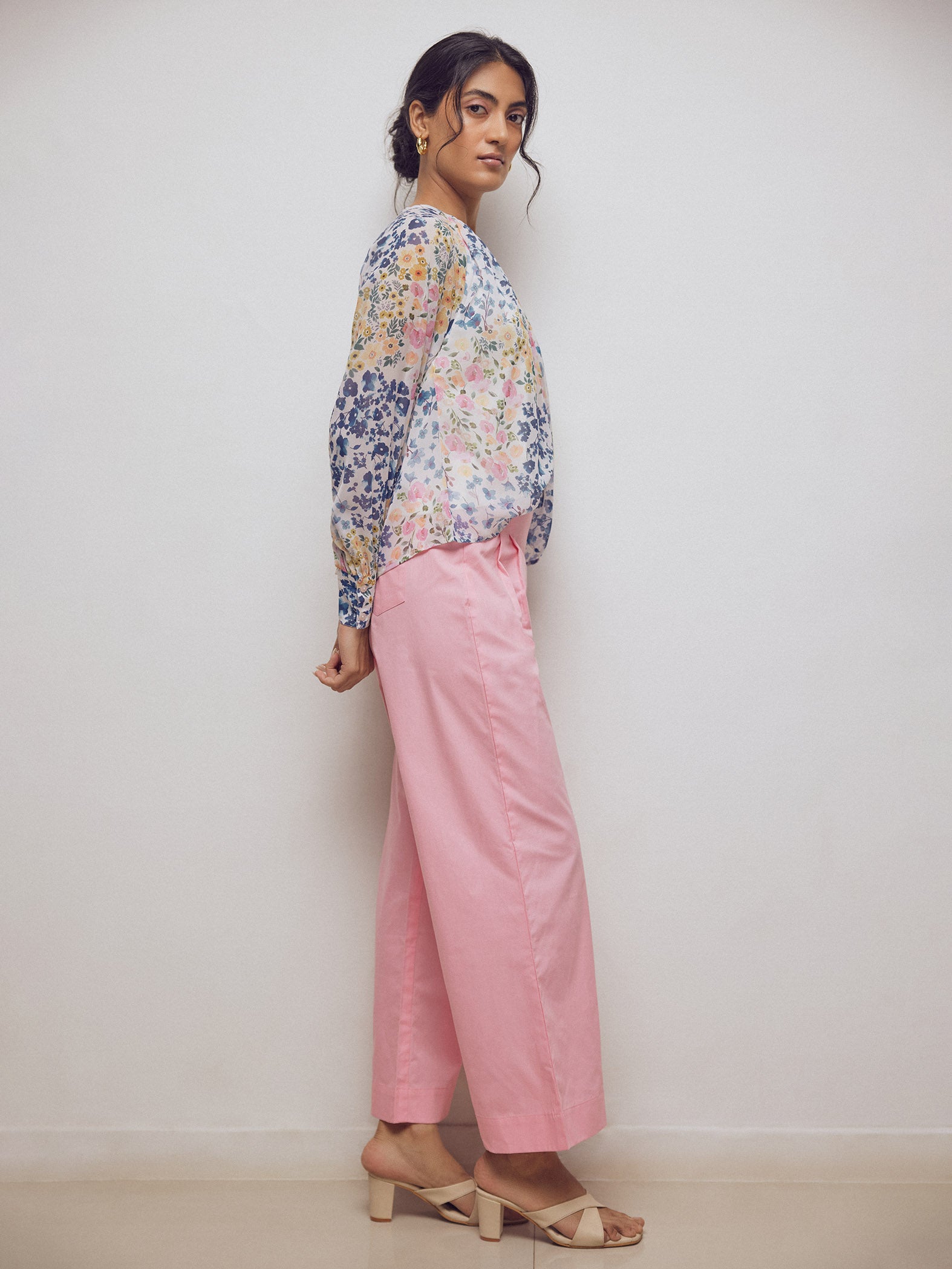 Cotton Candy Pink Pleated Pants