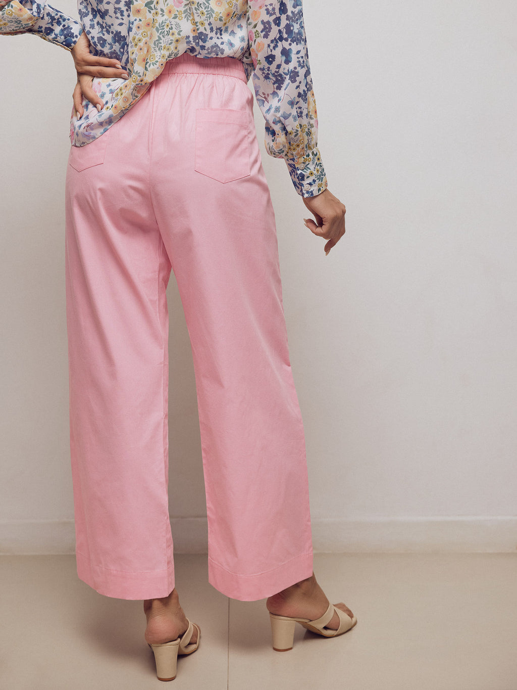 Cotton Candy Pink Pleated Pants