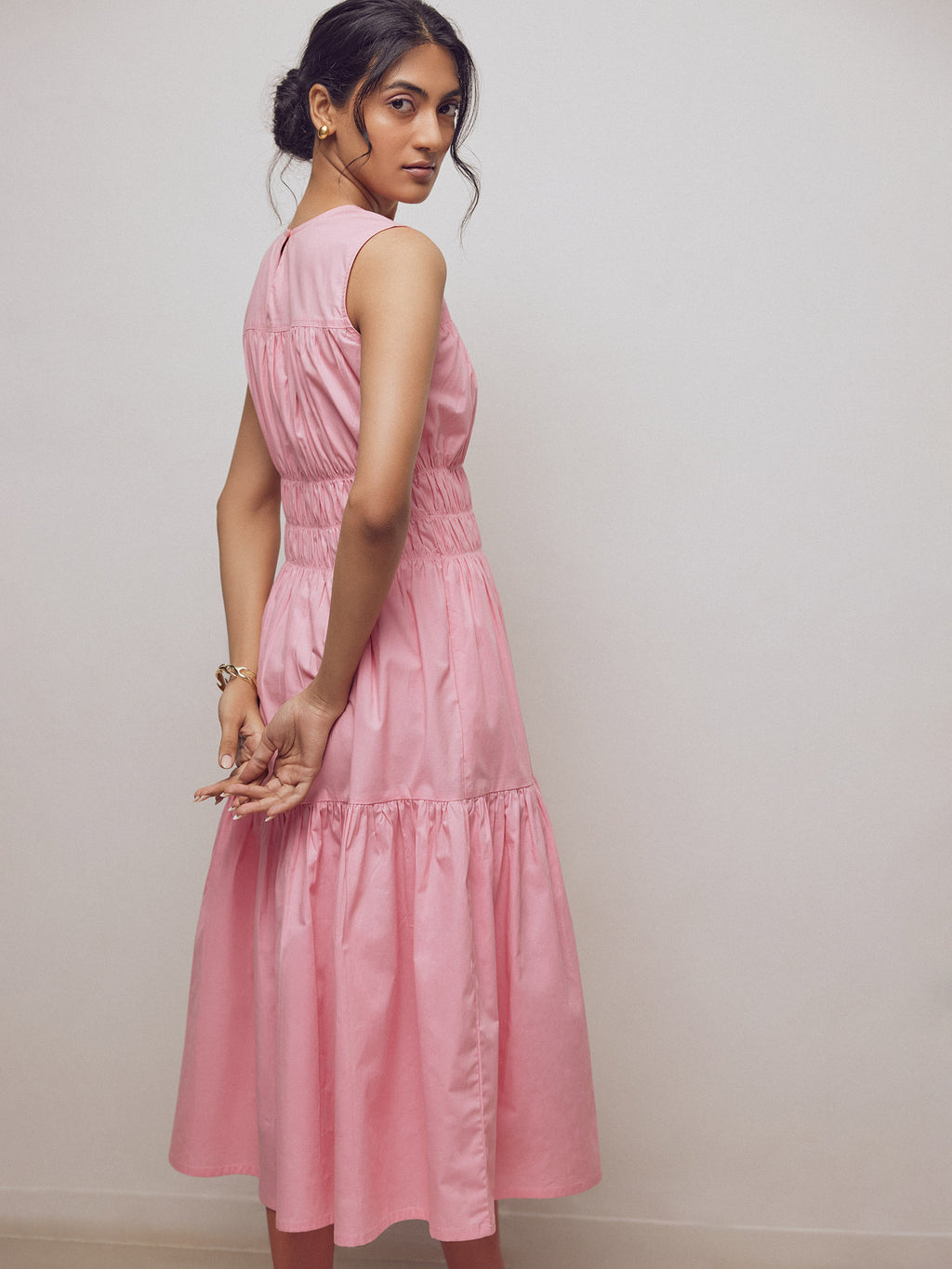 Cotton Candy Pink Tiered Dress