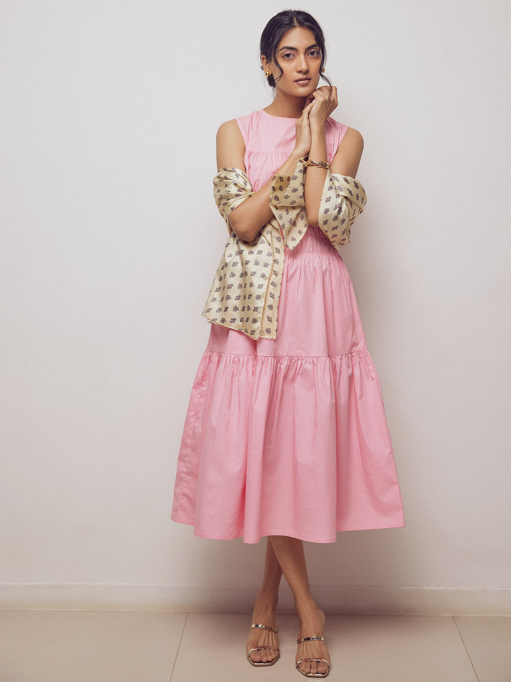 Cotton Candy Pink Tiered Dress