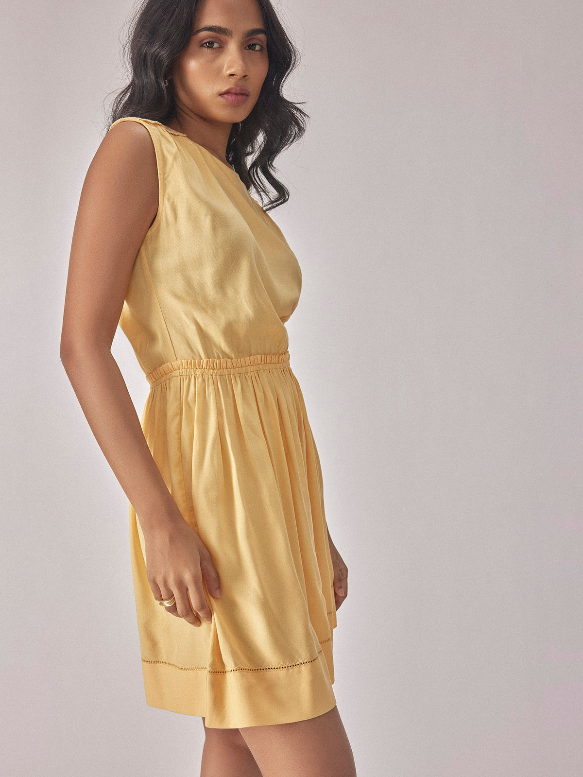 Dandelion Ruffled Waist Dress