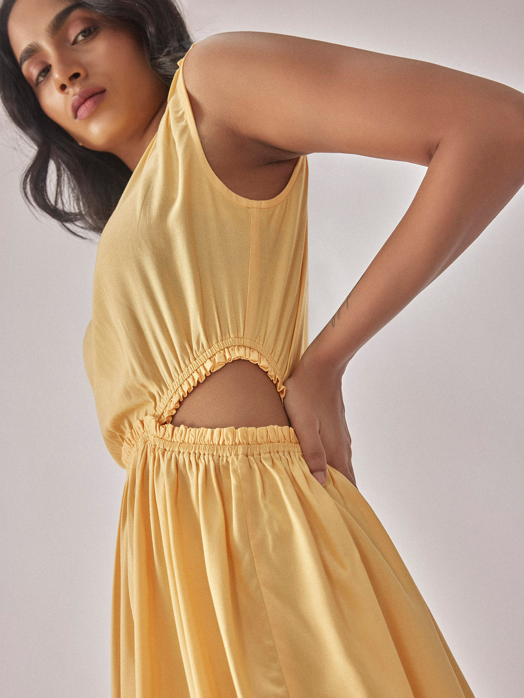 Dandelion Ruffled Waist Dress