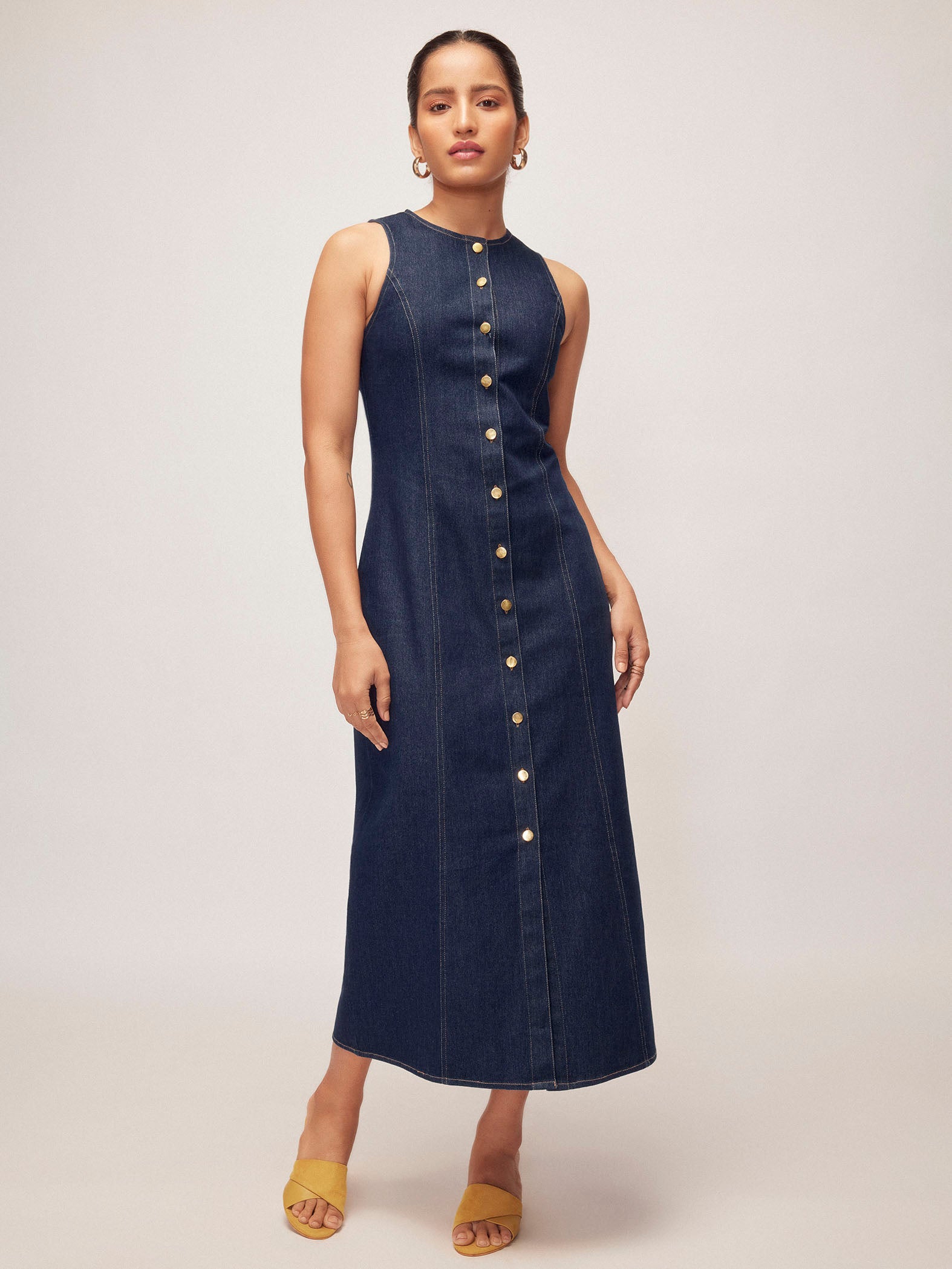 Denim Button Down Dress
