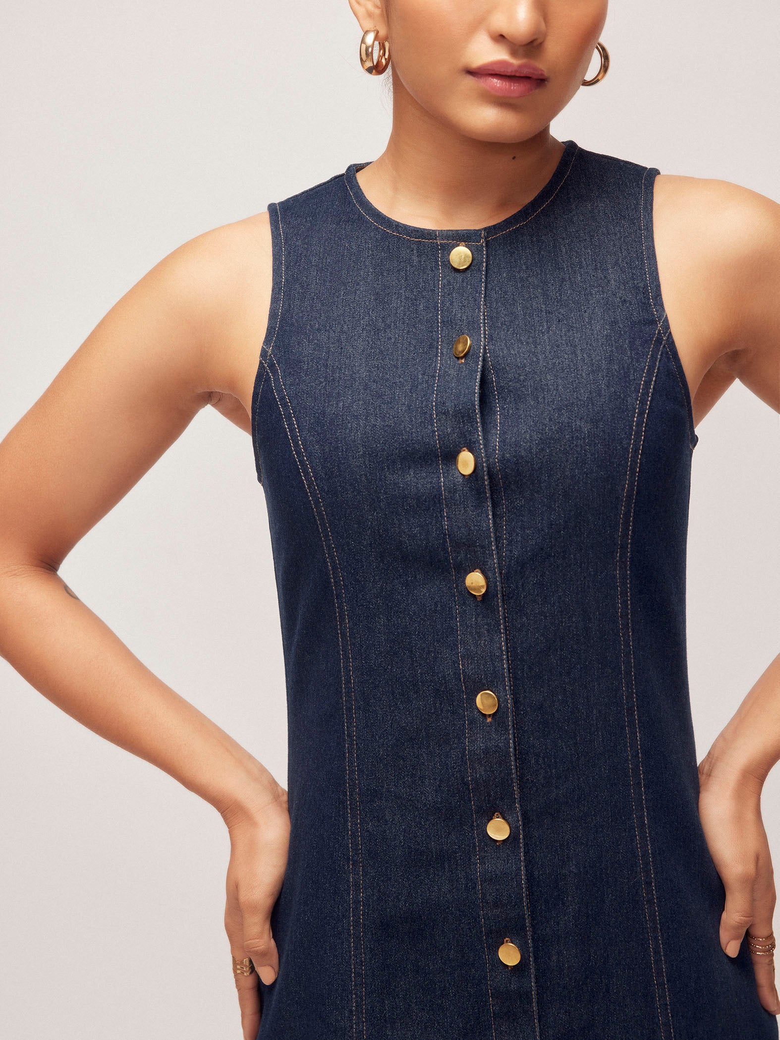 Denim Button Down Dress