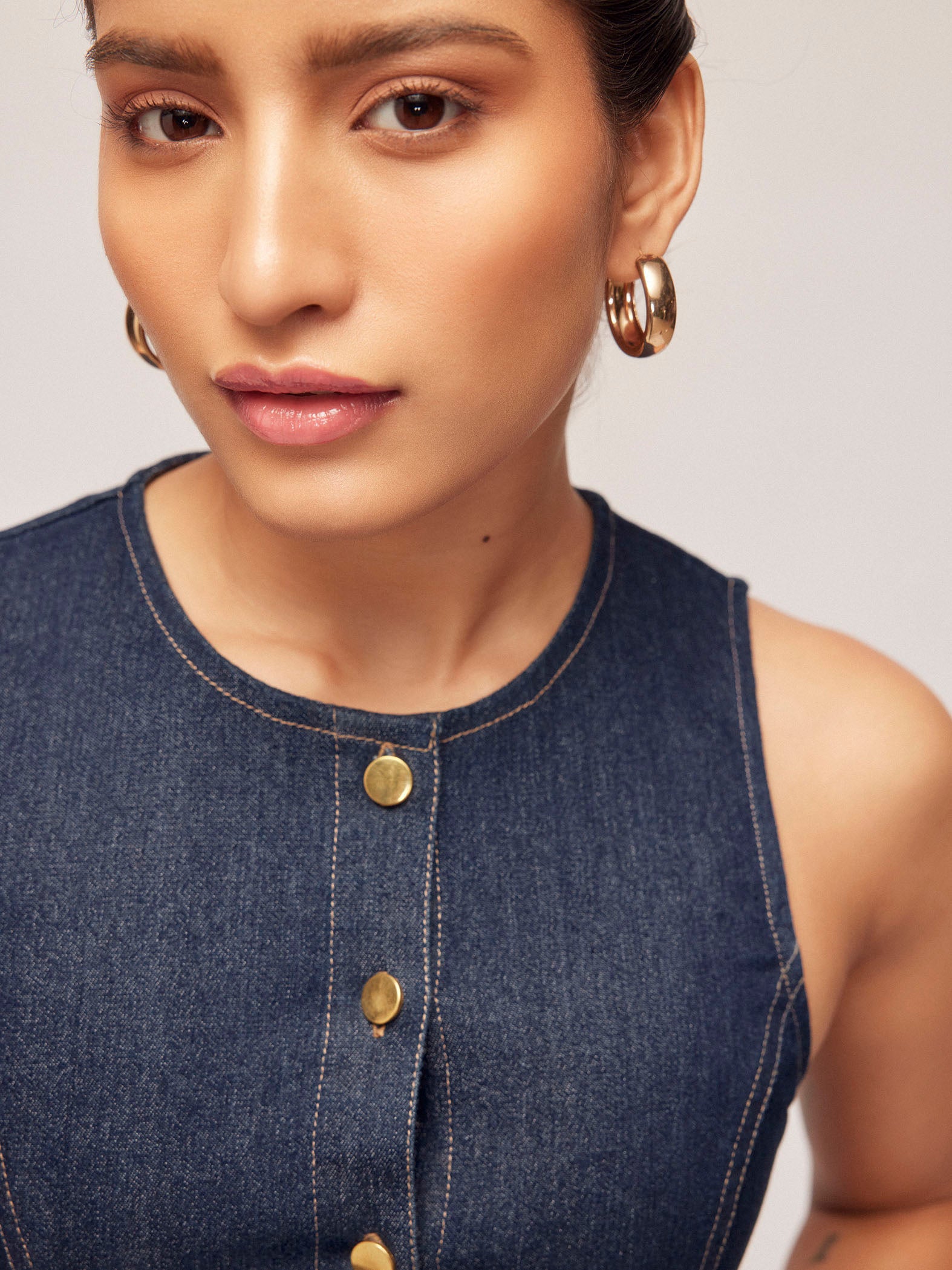 Denim Button Down Dress